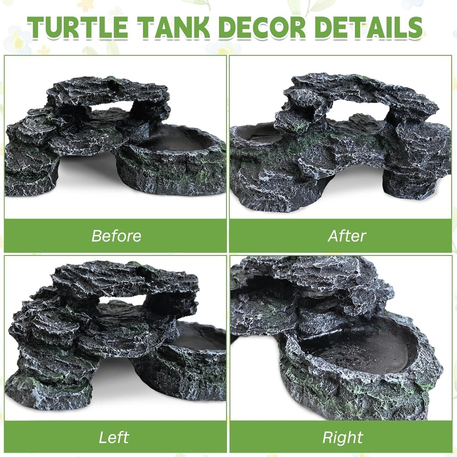 Plataforma para Tortugas PINVNBY 18 x 12 cm Resina Acuario