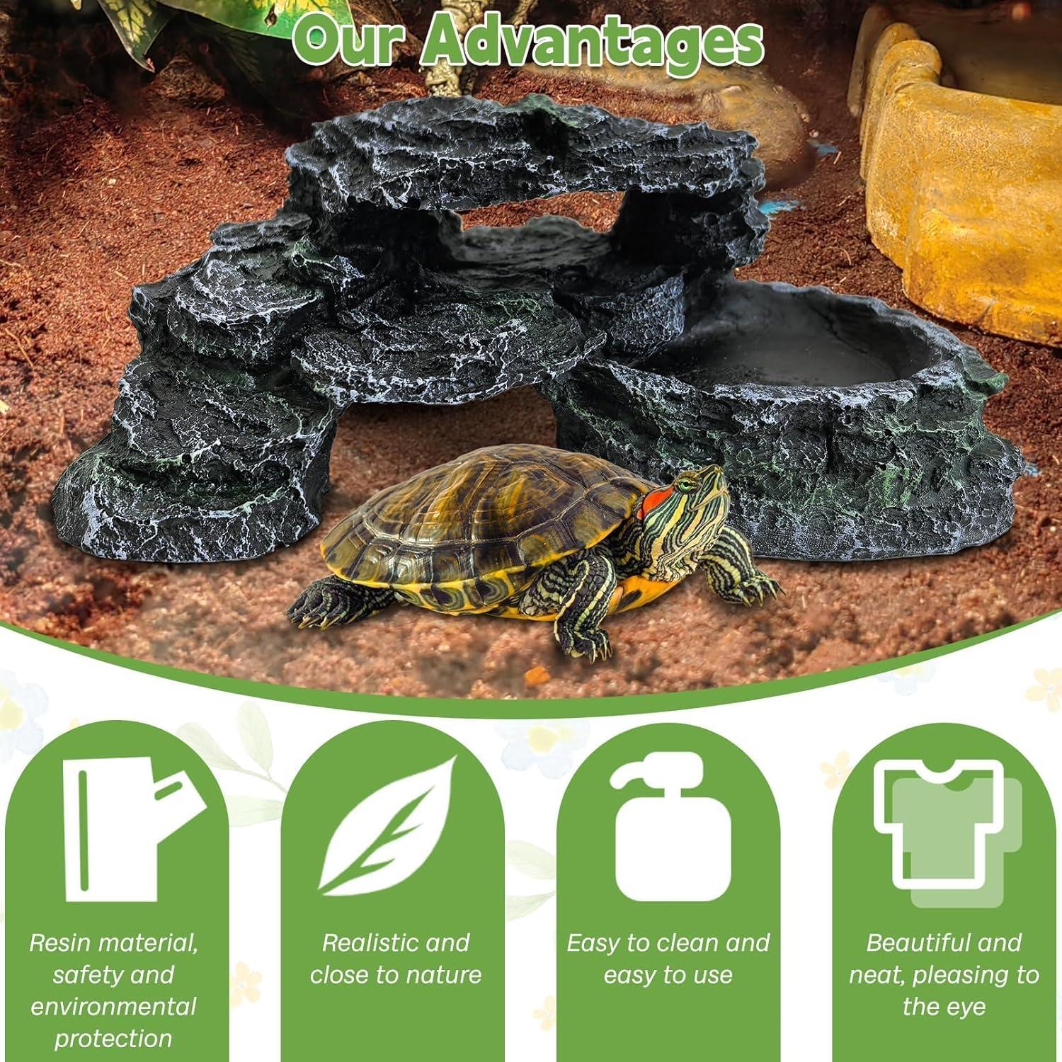 Plataforma para Tortugas PINVNBY 18 x 12 cm Resina Acuario