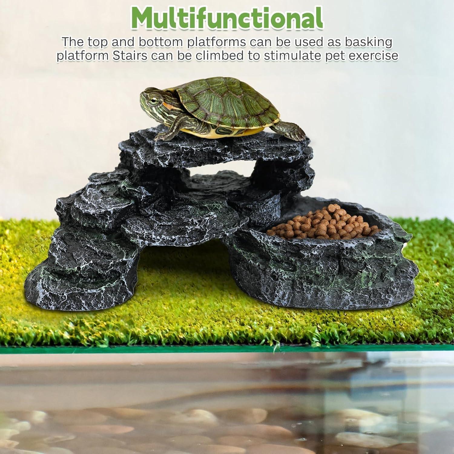 Plataforma para Tortugas PINVNBY 18 x 12 cm Resina Acuario