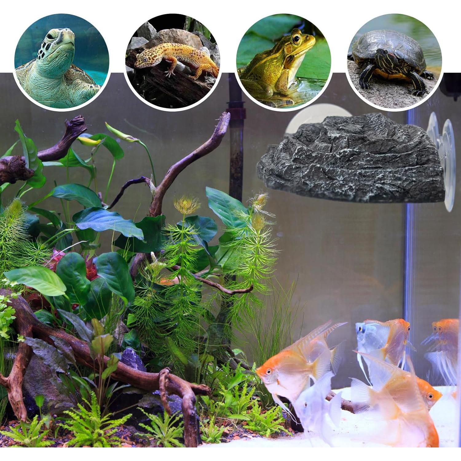 Plataforma de Sol Extra Grande AquaLume para Tortugas 21x18 cm