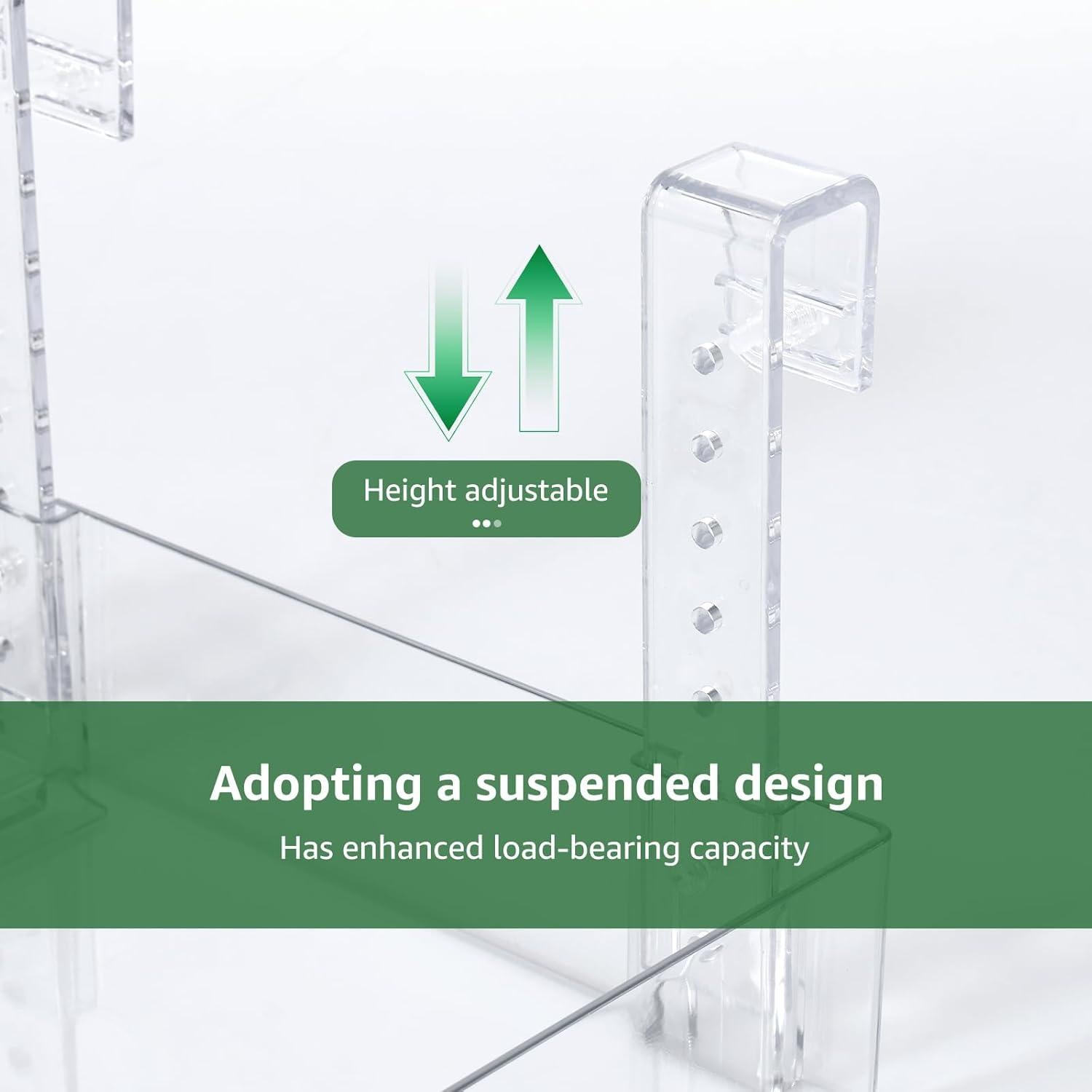 Plataforma de Sol para Tortugas Acrílico Ajustable 22.5x21 cm