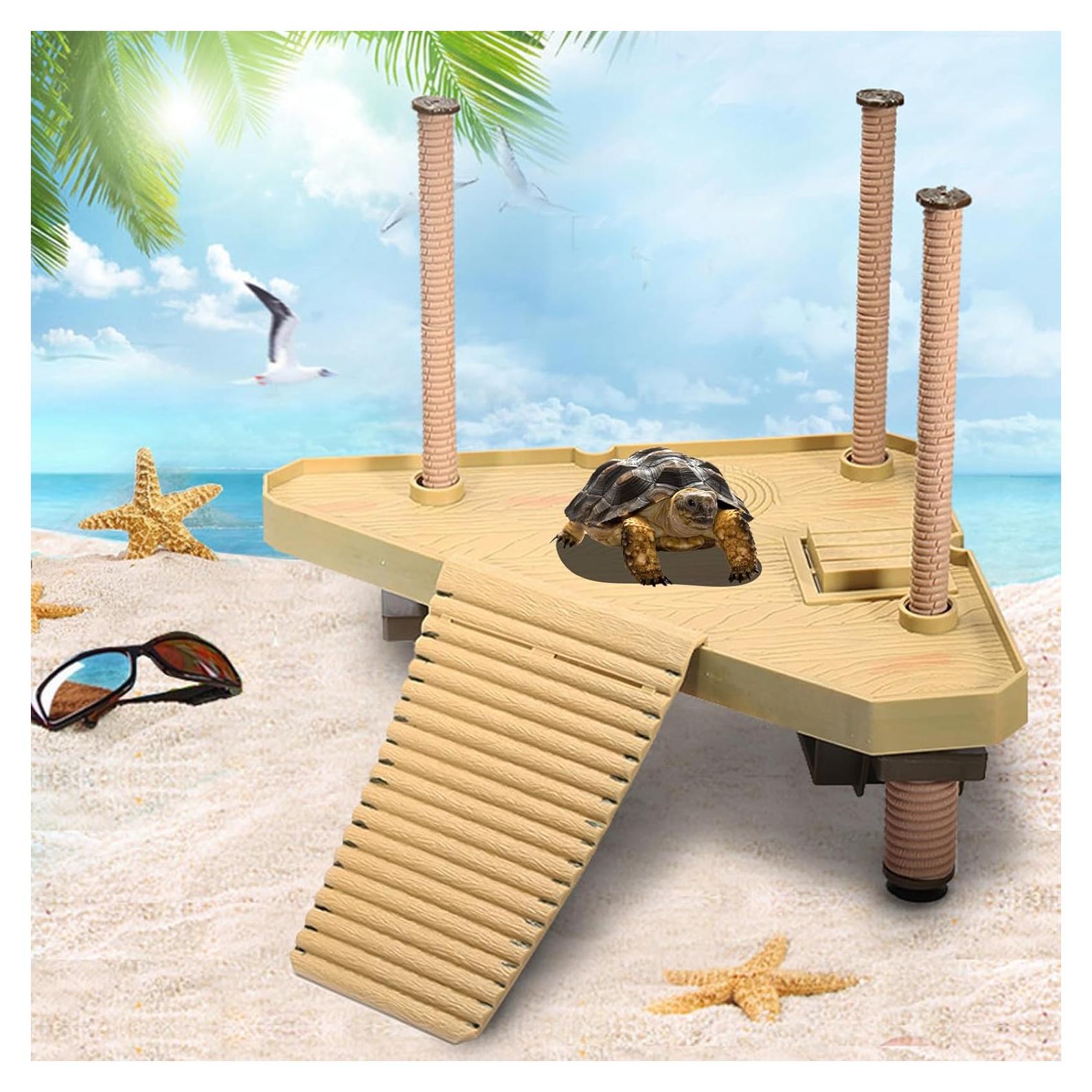 Plataforma de Asoleo para Tortugas AMZTEMU Tamaño M 37x33x32cm