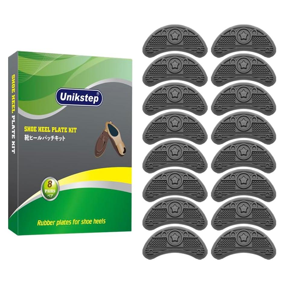 Kit de Reparación de Tacones UNIKSTEP 8 Pares Goma Antideslizante