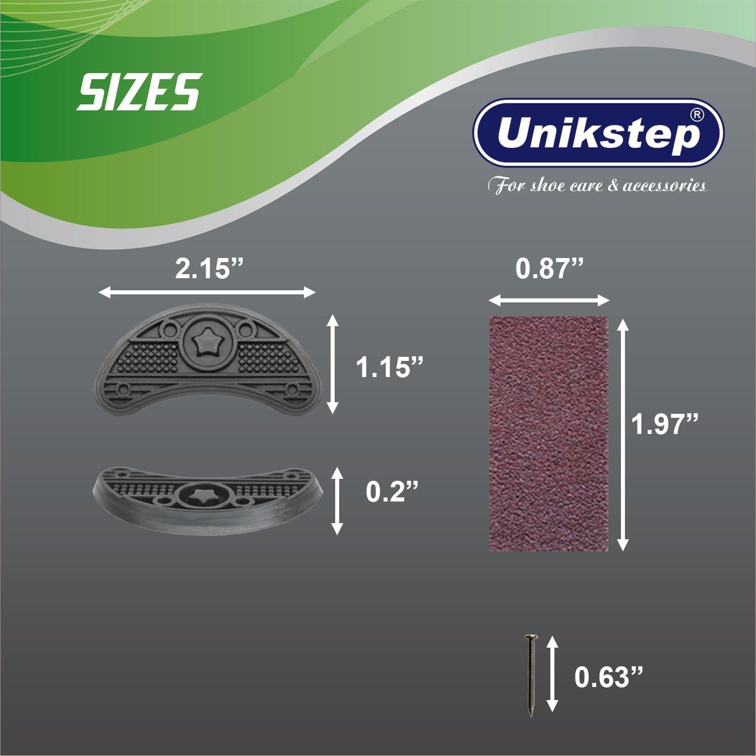 Kit de Reparación de Tacones UNIKSTEP 8 Pares Goma Antideslizante