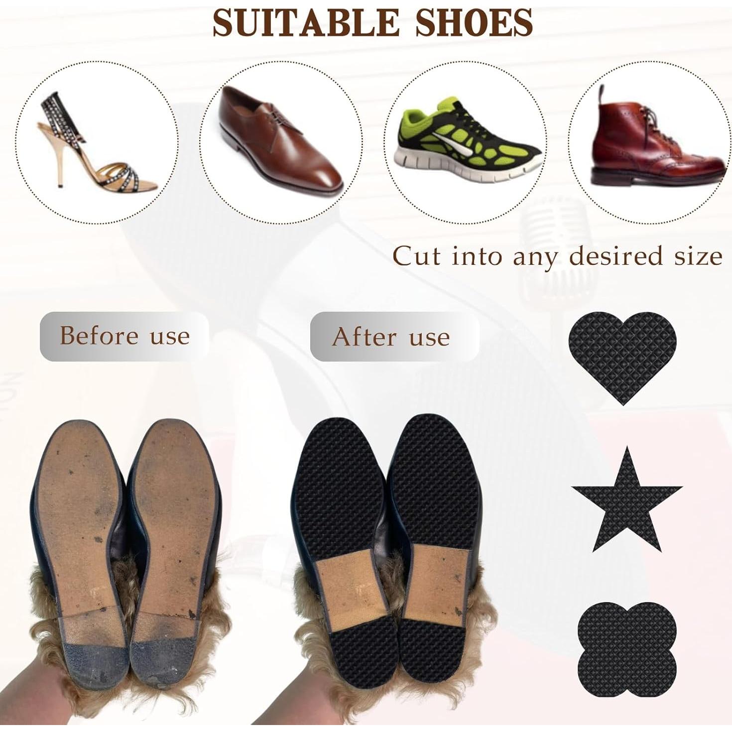 Hoja de Goma para Suelas de Zapatos HuanQiu 9x28 cm Antideslizante