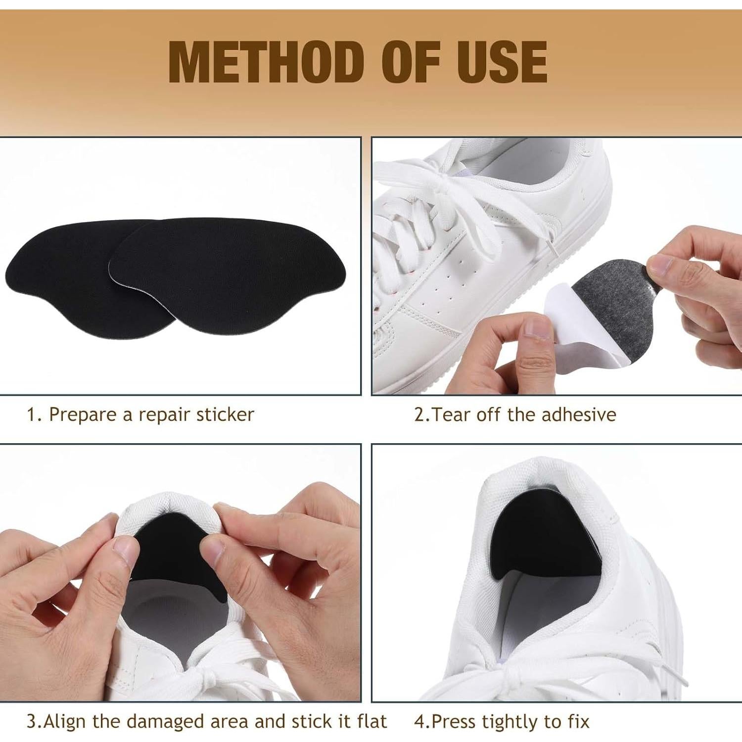 Kit de 18 Parches Autoadhesivos para Reparar Zapatos - Heclia