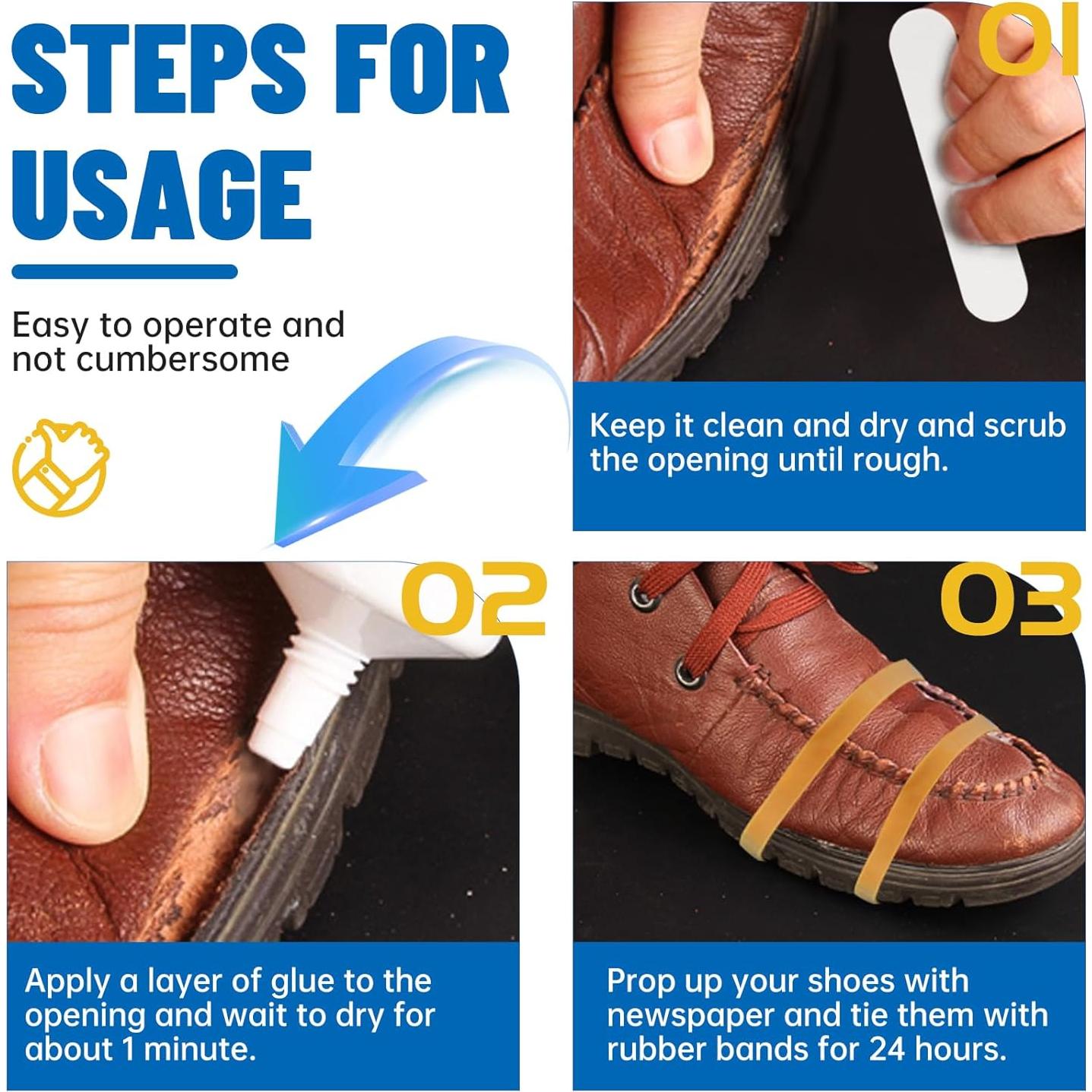 Ganbaro Pegamento para Zapatos 120 ml, Adhesivo Transparente