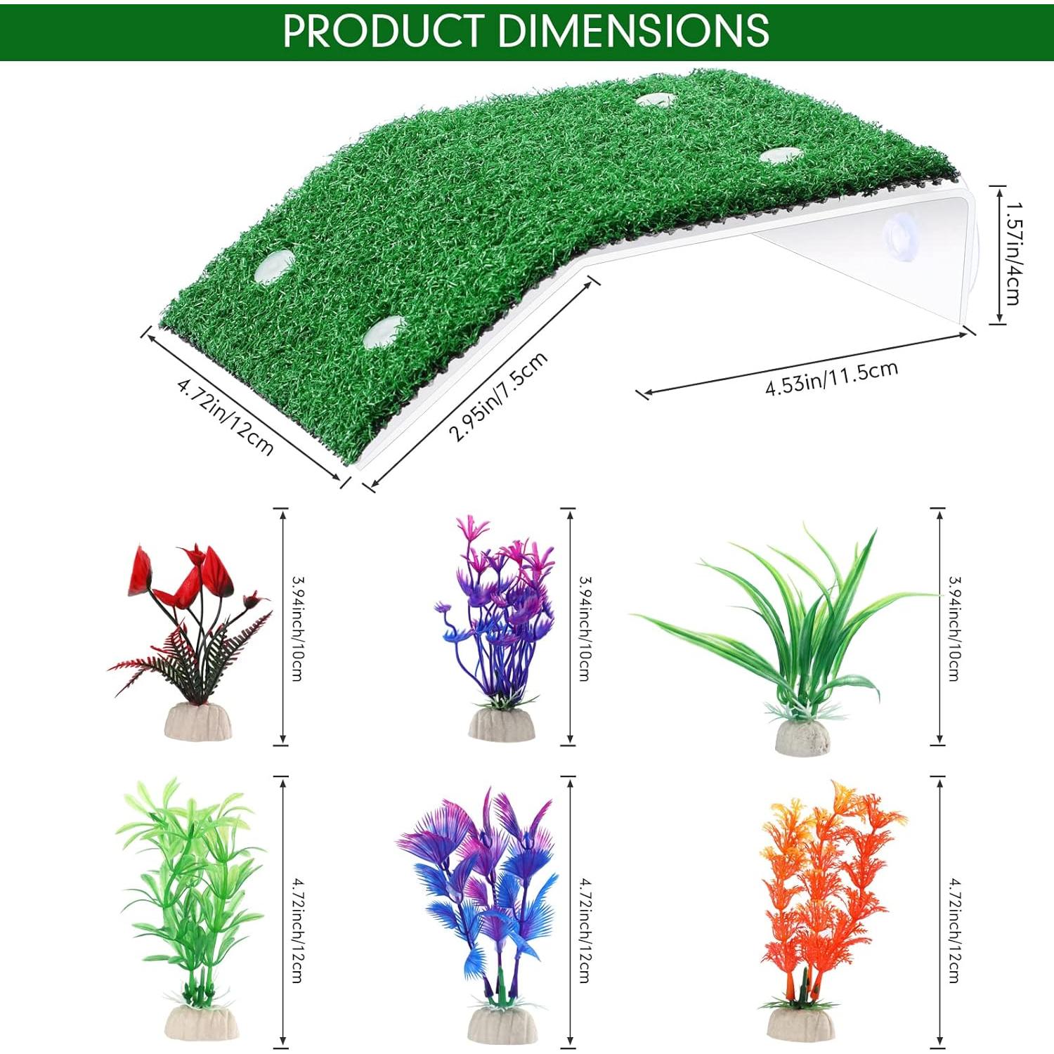 Juego de 8 Accesorios para Acuario Tortugas Janinka
