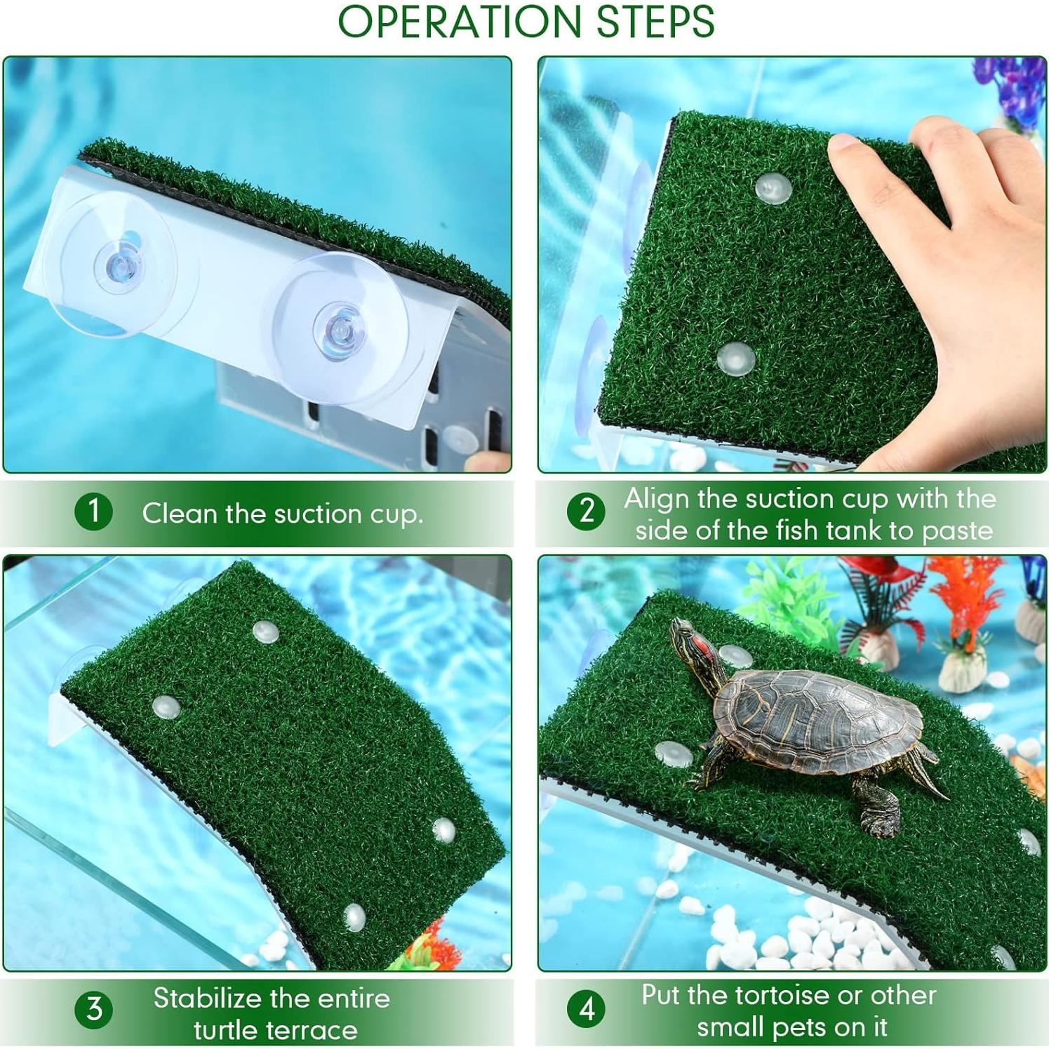 Juego de 8 Accesorios para Acuario Tortugas Janinka