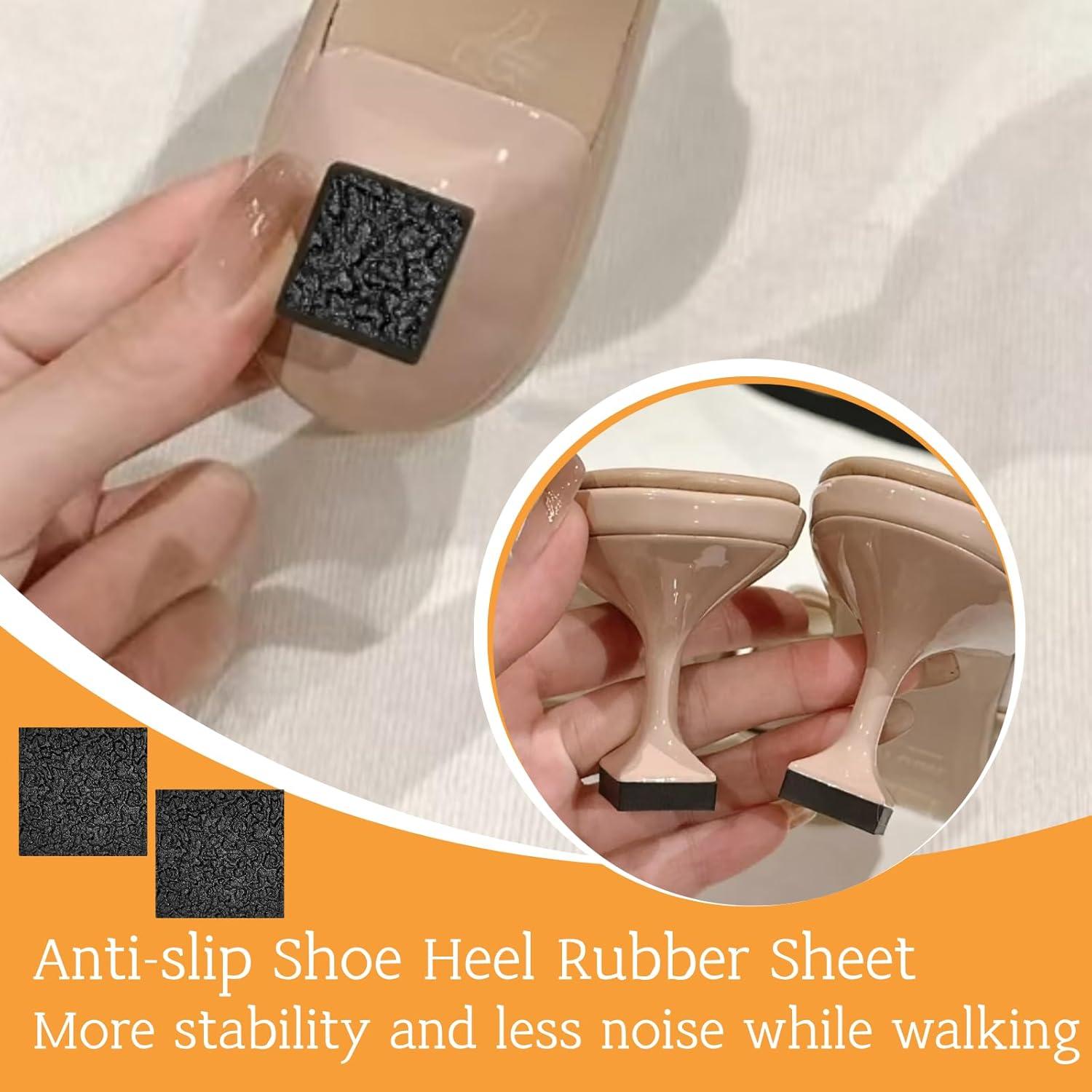 Hoja de Suela de Goma HuanQiu para Reparación de Tacones 6x6 cm