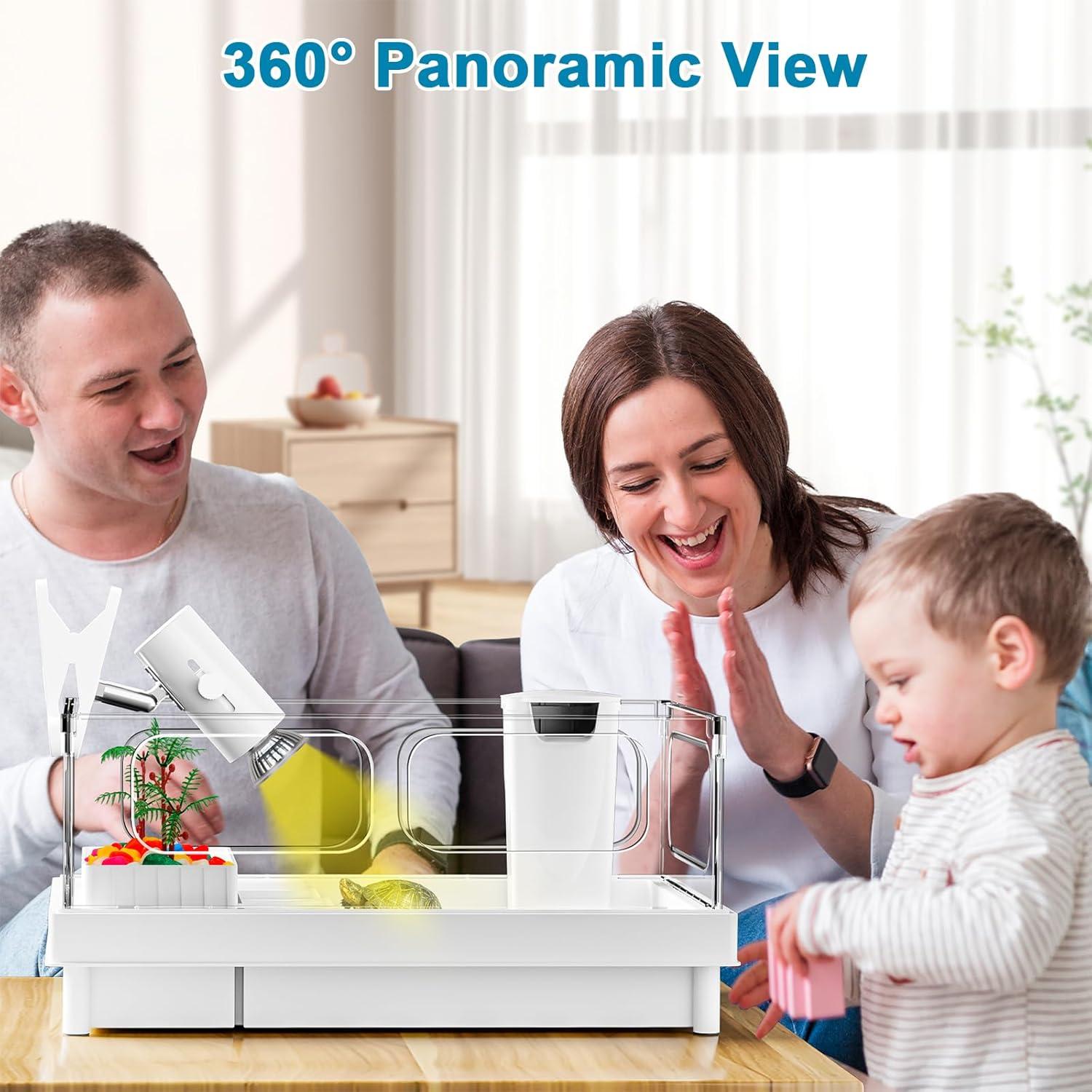 Acuario para Tortugas Geegoods 39.1x26.9x18 cm con Plataforma