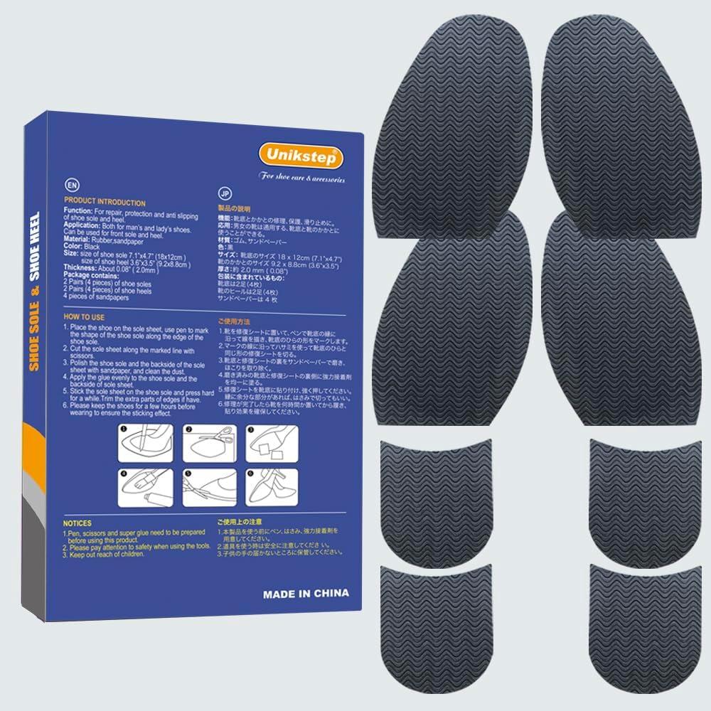 Hojas de Goma Antideslizantes UNIKSTEP para Zapatos 8 Piezas
