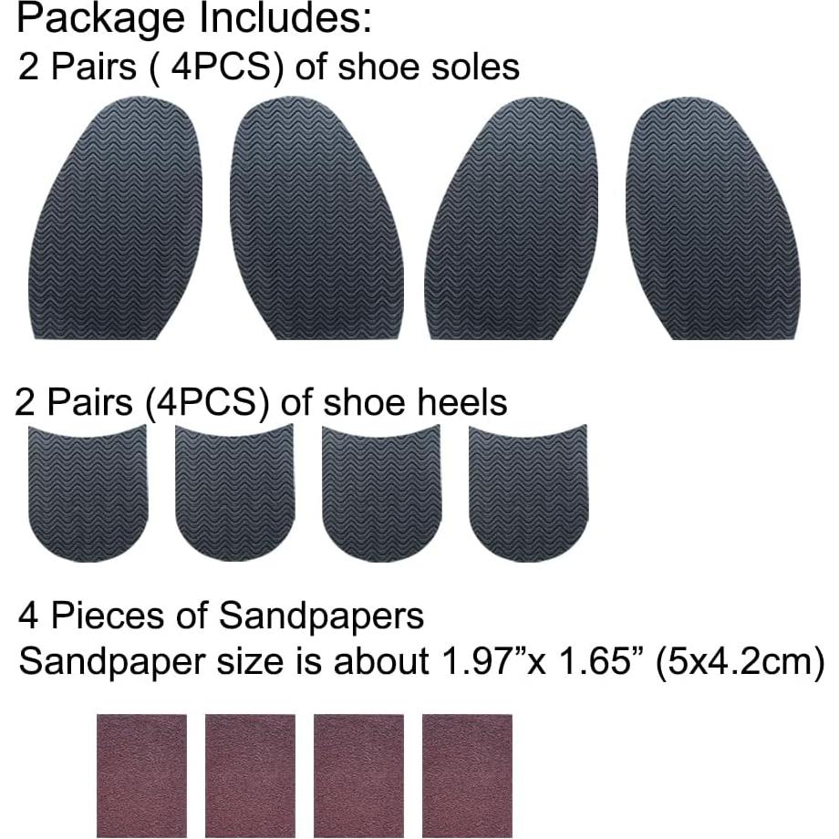 Hojas de Goma Antideslizantes UNIKSTEP para Zapatos 8 Piezas