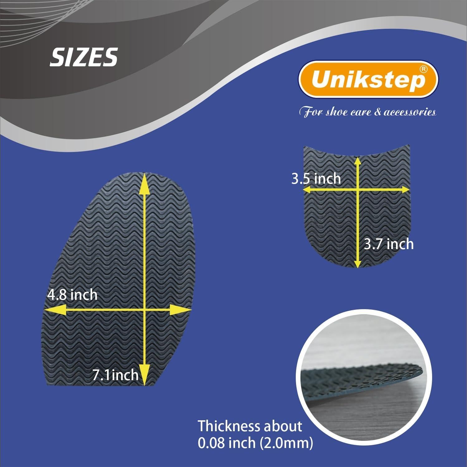 Hojas de Goma Antideslizantes UNIKSTEP para Zapatos 8 Piezas