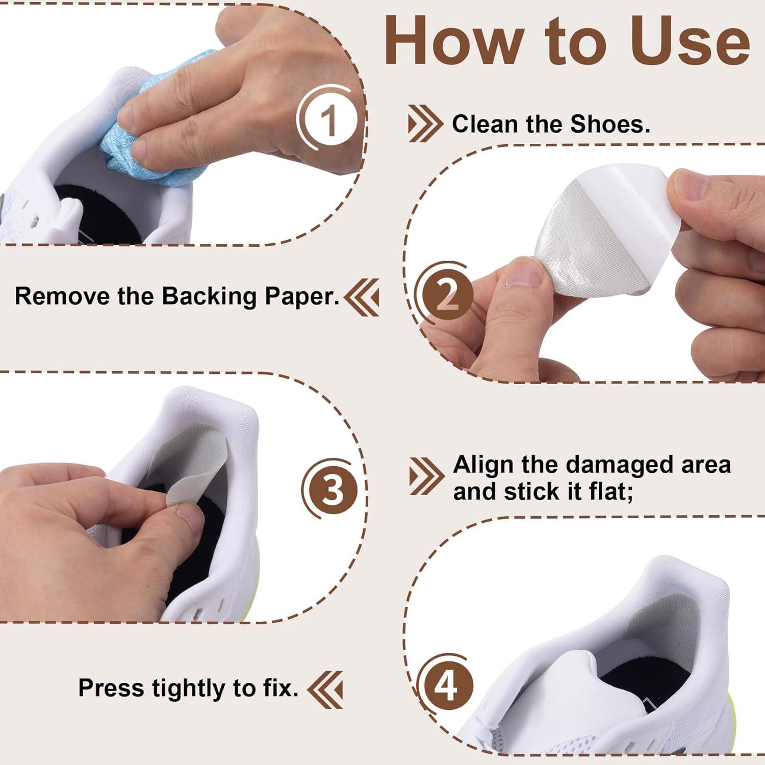 Kit de Reparación de Tacones OIIKI 6 Pares Parches Adhesivos