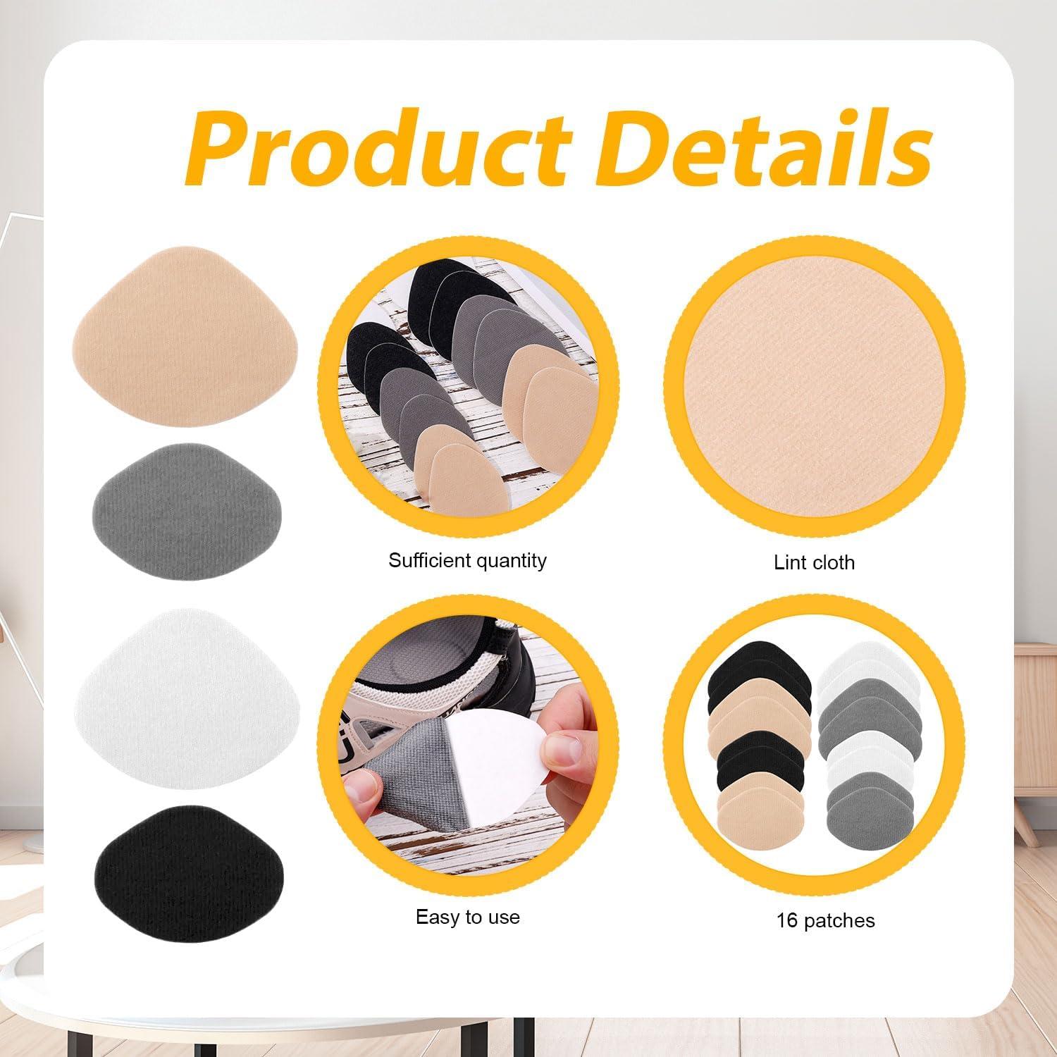 Parches Adhesivos para Zapatos 8 Pairs - 4 Colores 5x7cm y 7x8.8cm