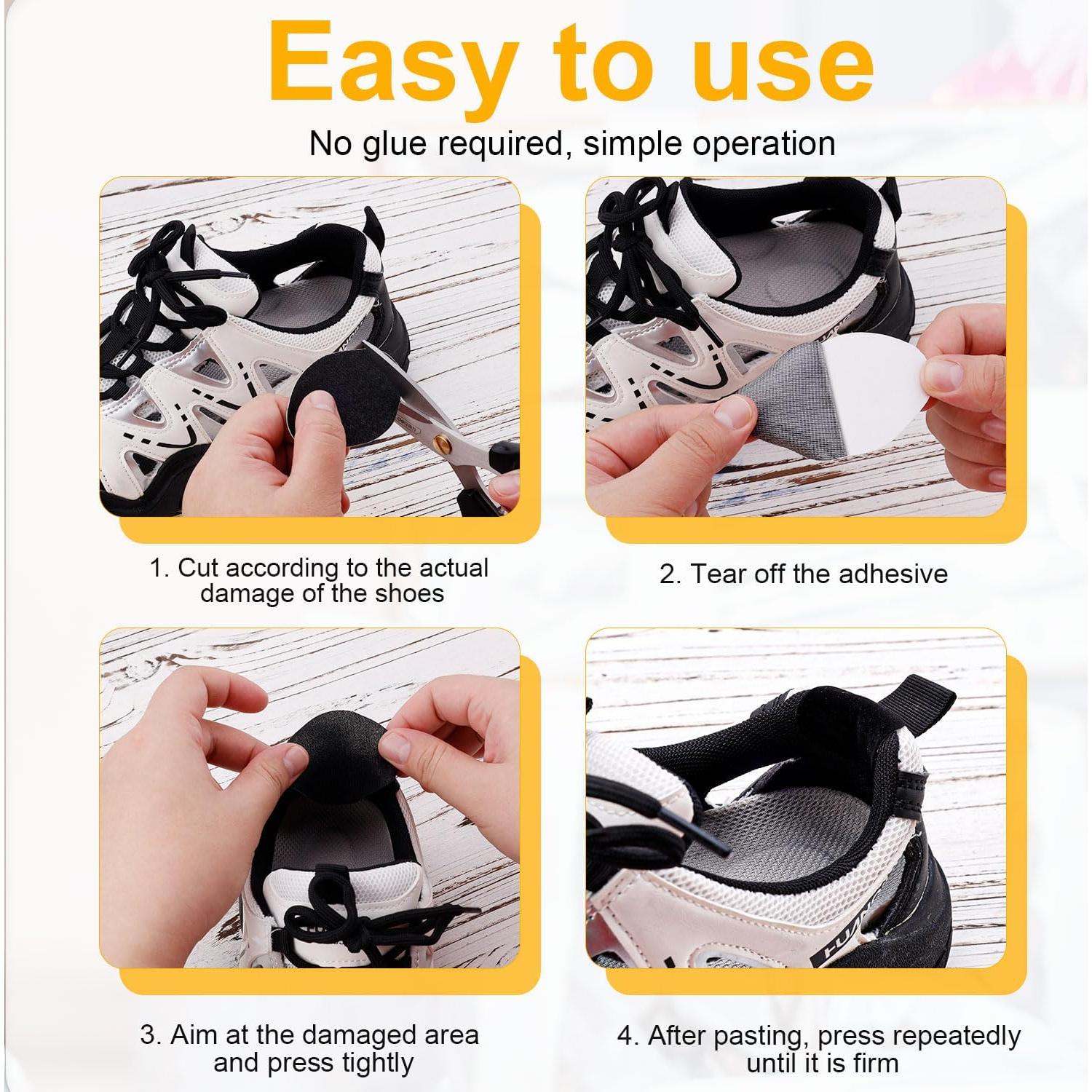 Parches Adhesivos para Zapatos 8 Pairs - 4 Colores 5x7cm y 7x8.8cm