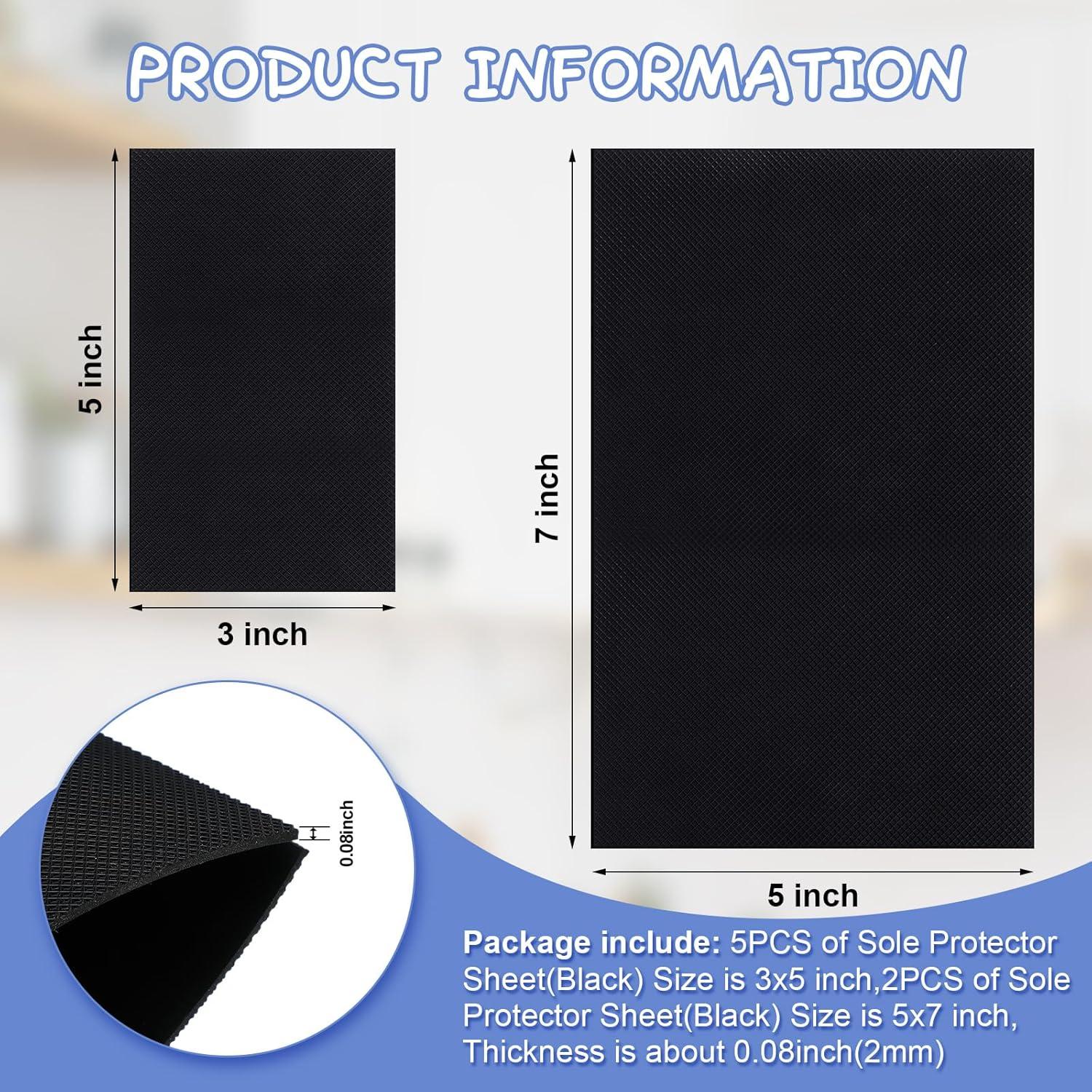 7 Hojas de Goma para Reparación de Suelas de Zapatos Yilloog