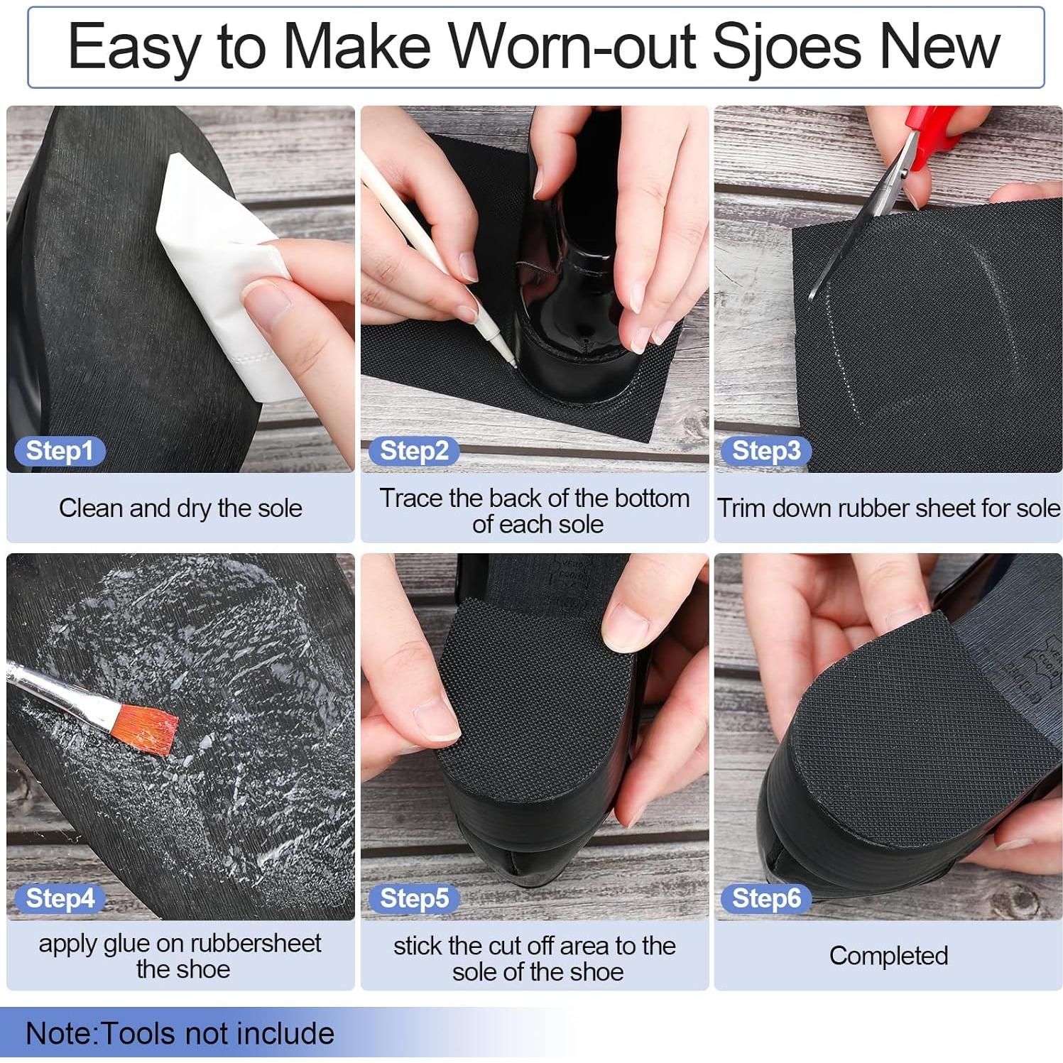 7 Hojas de Goma para Reparación de Suelas de Zapatos Yilloog