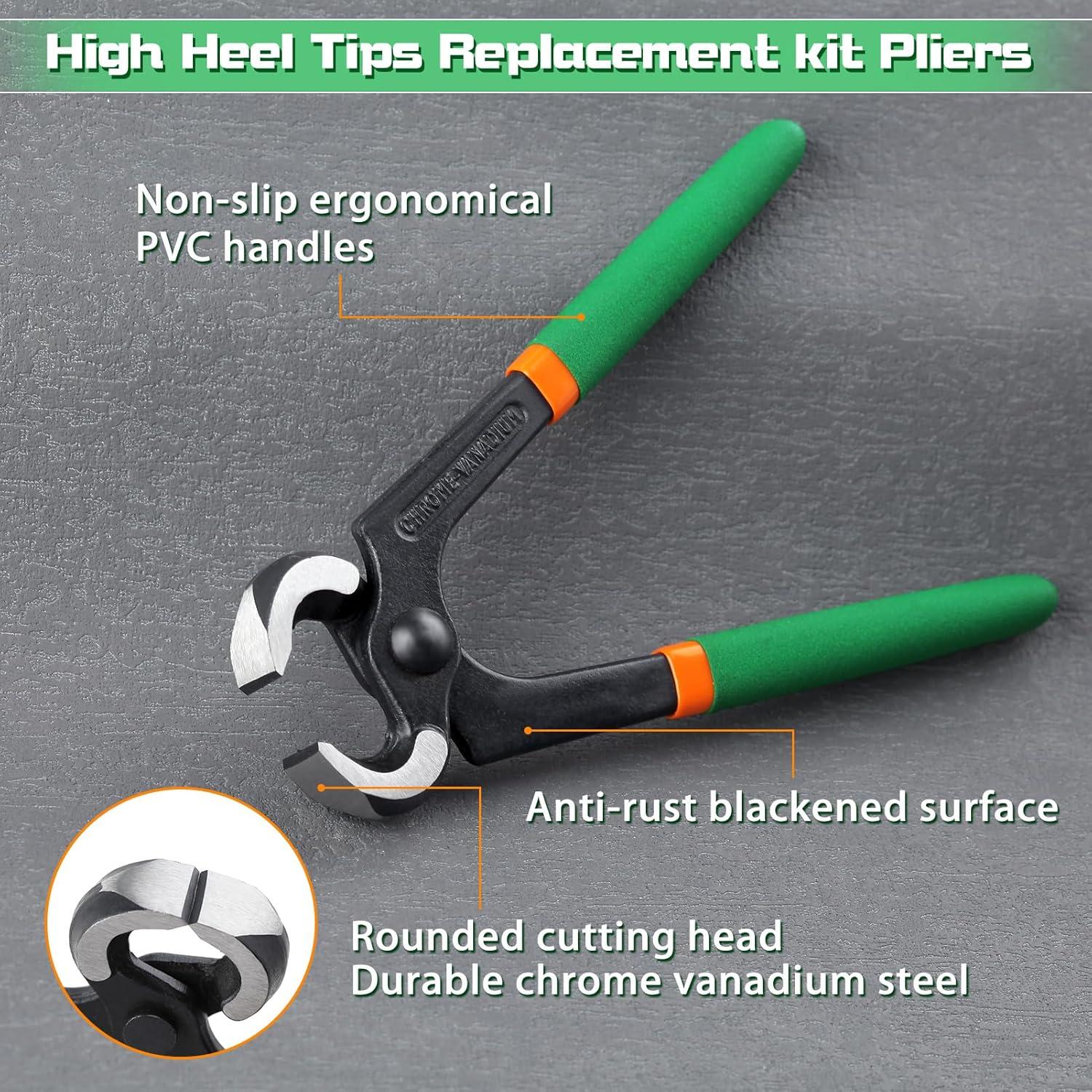 Kit de Reparación de Tacones Altos LEONTOOL con Alicates y 24 Puntas