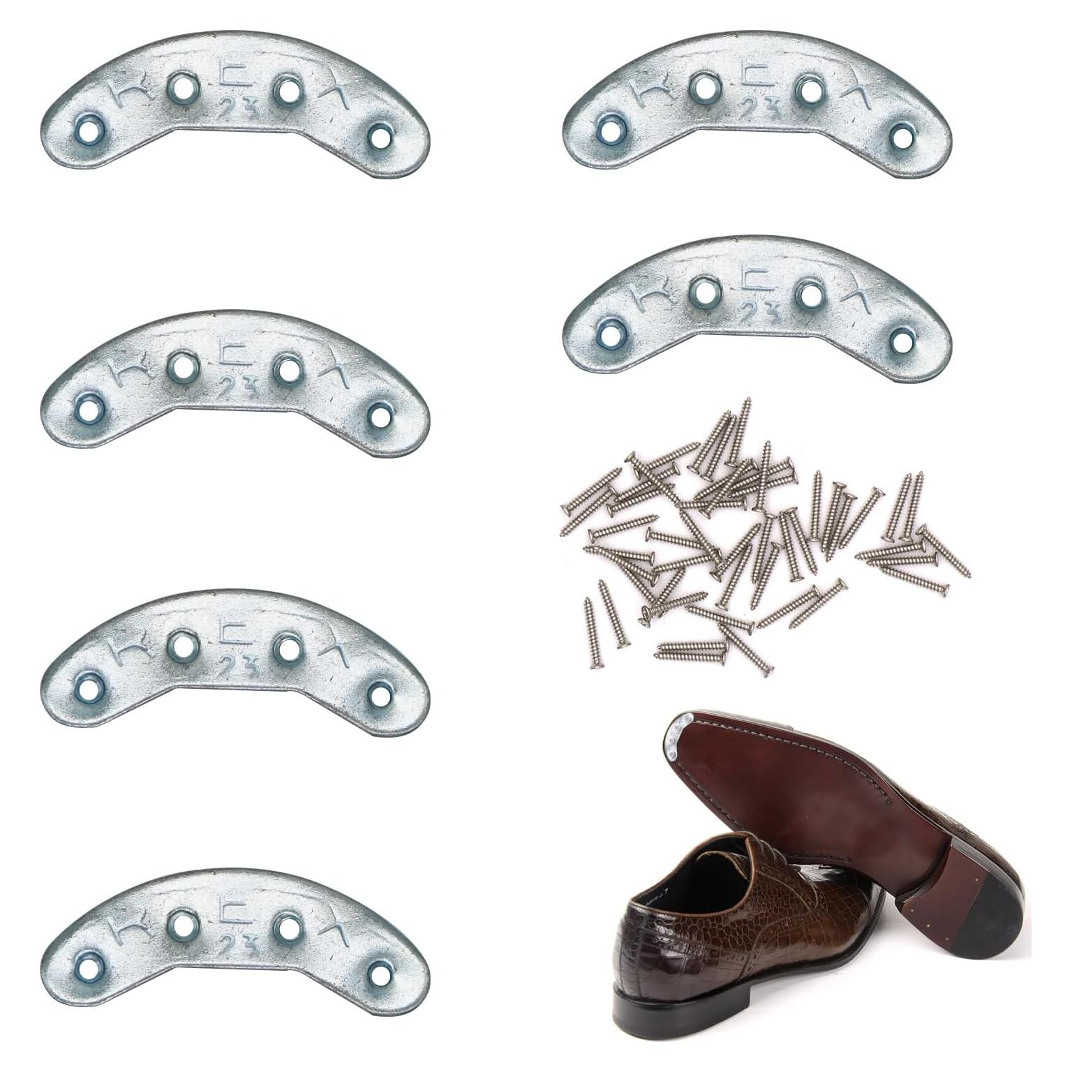 Kit de Reparación de Suelas MaifuerMall - 3 Paquetes Placas de Talón de Metal