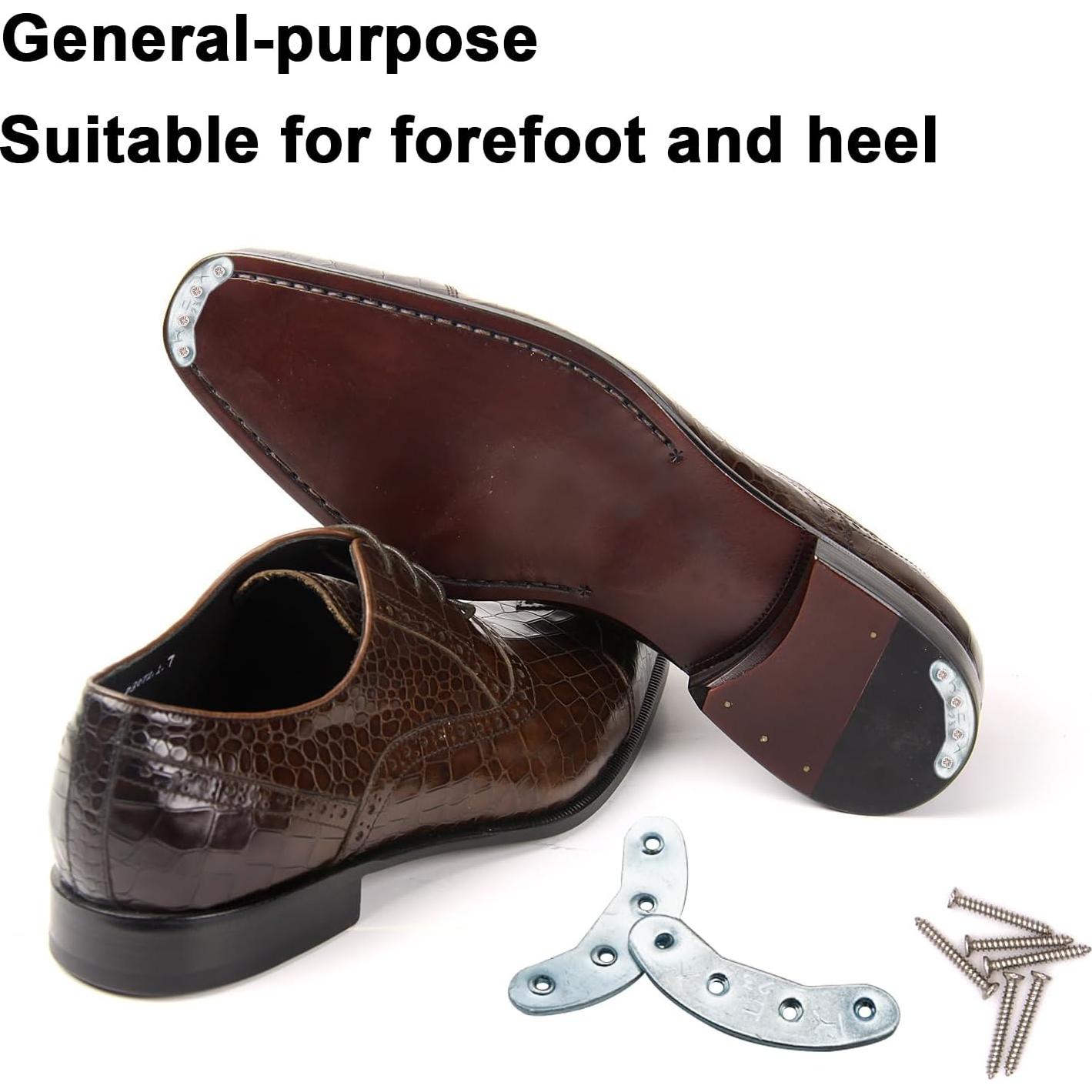 Kit de Reparación de Suelas MaifuerMall - 3 Paquetes Placas de Talón de Metal