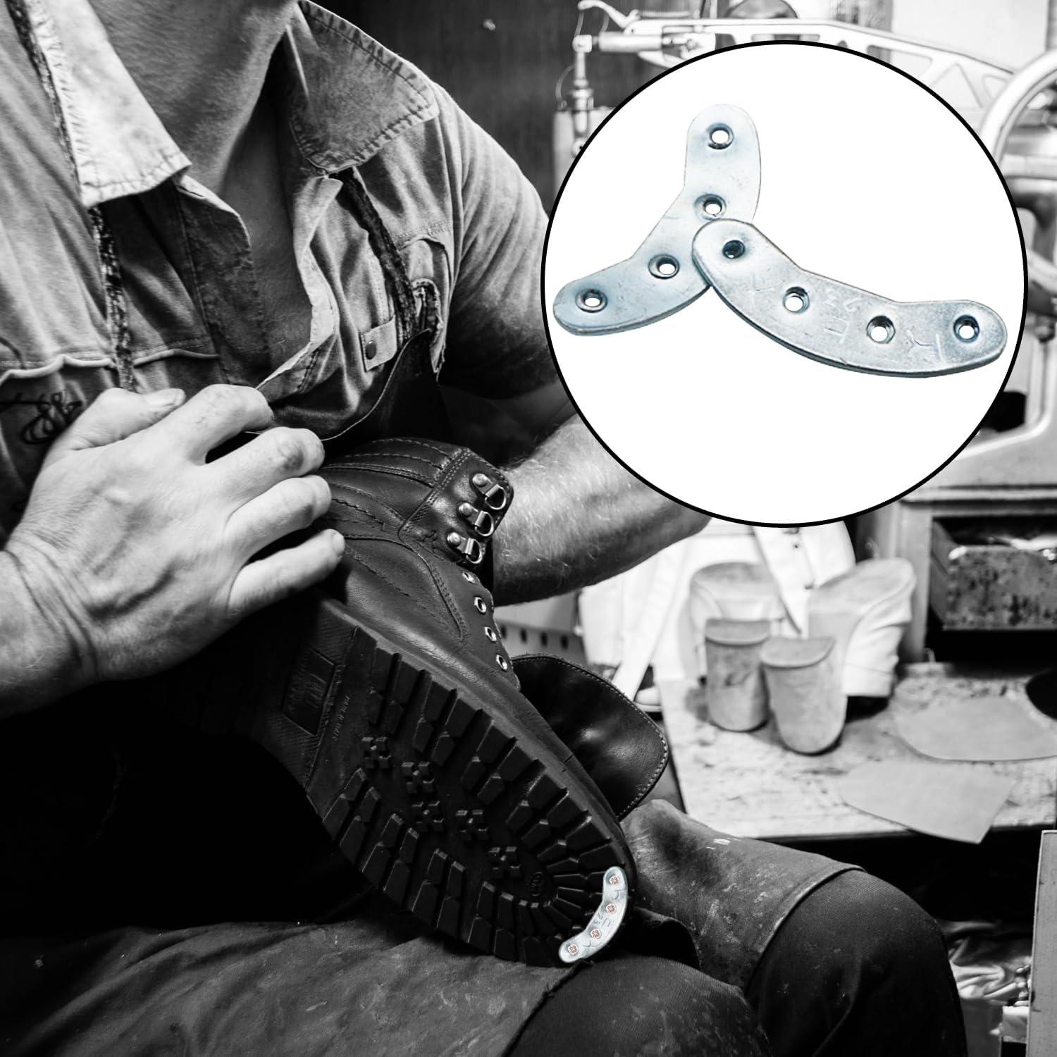 Kit de Reparación de Suelas MaifuerMall - 3 Paquetes Placas de Talón de Metal