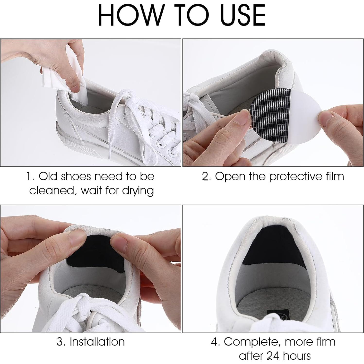 Parches de Reparación de Zapatos Sibba 12 Pcs Negro