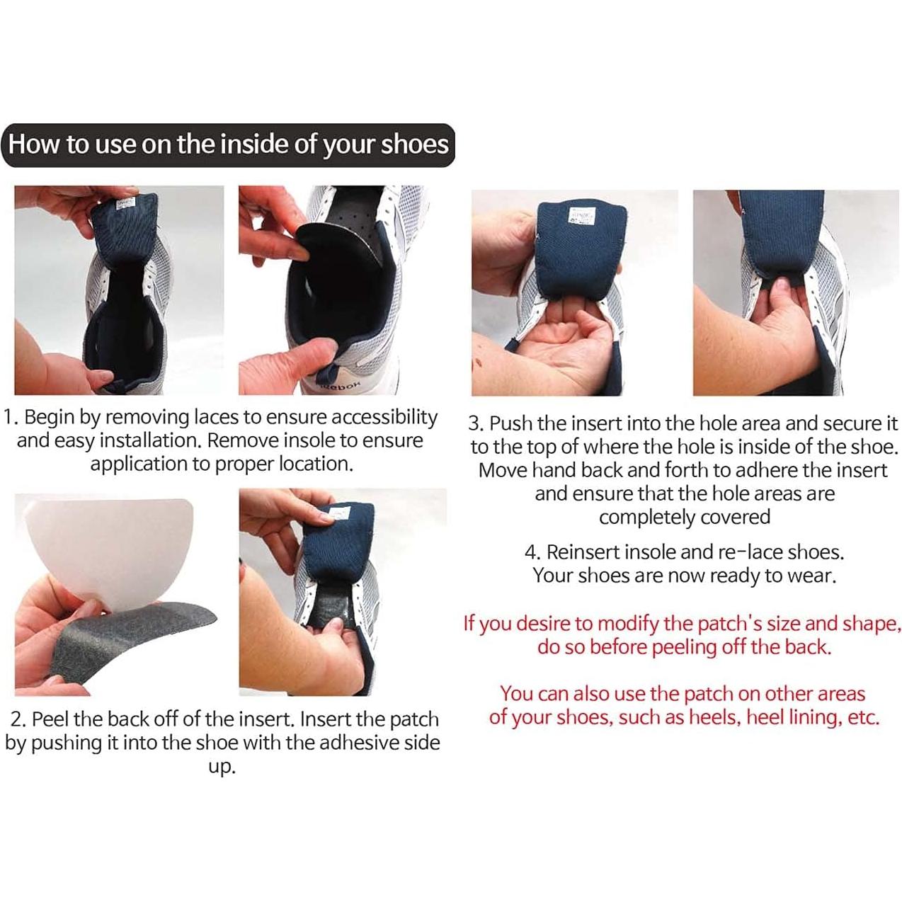 Parche Inserto Antidesgaste para Zapatos Nomorhols Negro