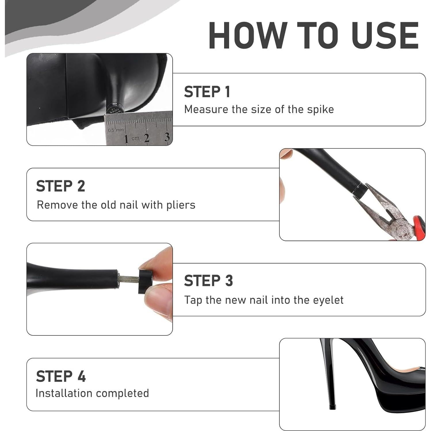 20 Pares de Tapas para Tacones Altos Mujeres - Kit Reparación