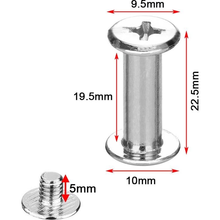 30 Tornillos Chicago Acero Inoxidable 5x20mm Megoto DIY