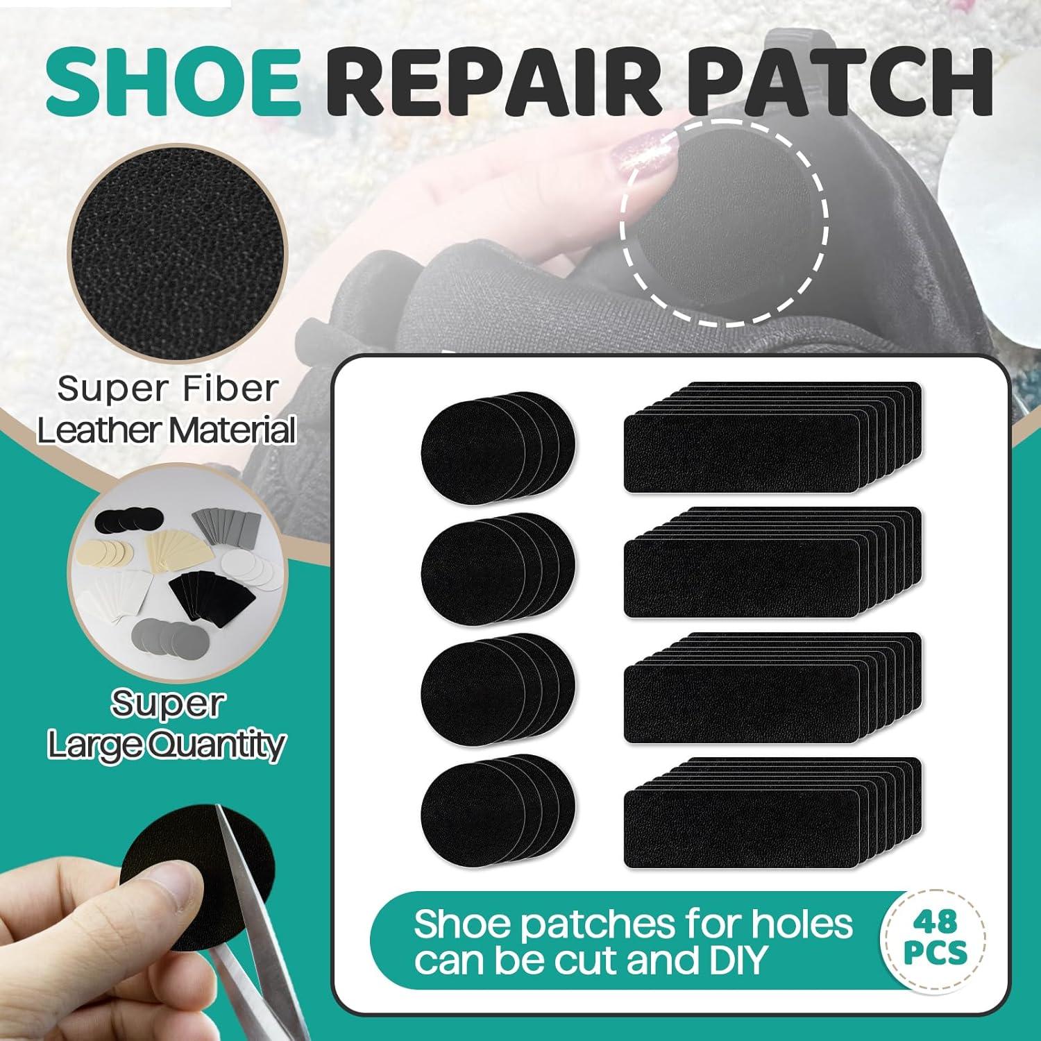 48 Piezas Parche Autoadhesivo para Zapatos - Reparación Agujeros