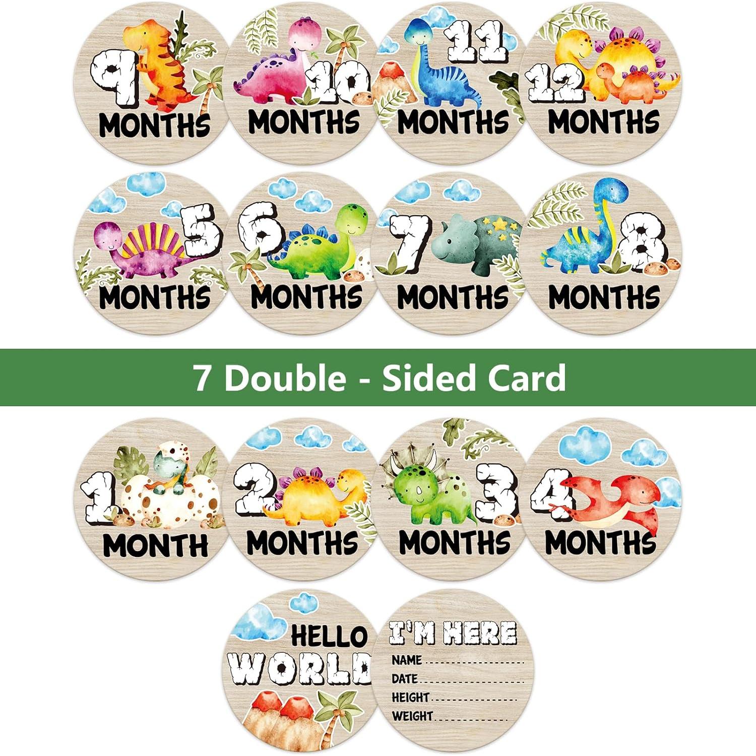 Círculos de Hitos para Bebés de Madera - 7 Piezas Reutilizables