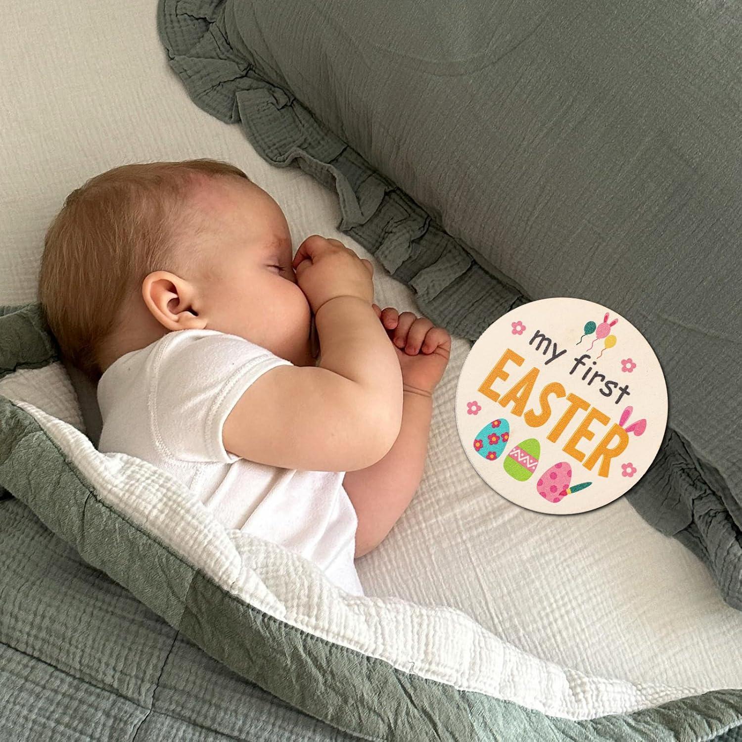 7 Tarjetas de Hitos de Vacaciones para Bebés de Madera