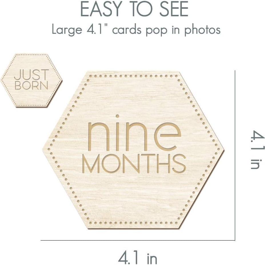 Tarjetas Mensuales de Bebé de Madera Little Moments - 24 Frases