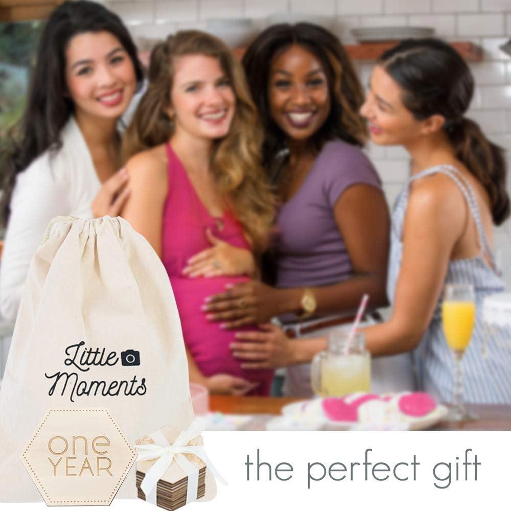 Tarjetas Mensuales de Bebé de Madera Little Moments - 24 Frases