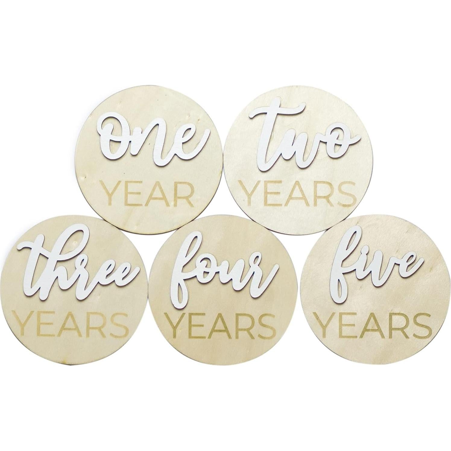 Discos de Hito Mensual de Madera LovelySprouts - 20 Piezas