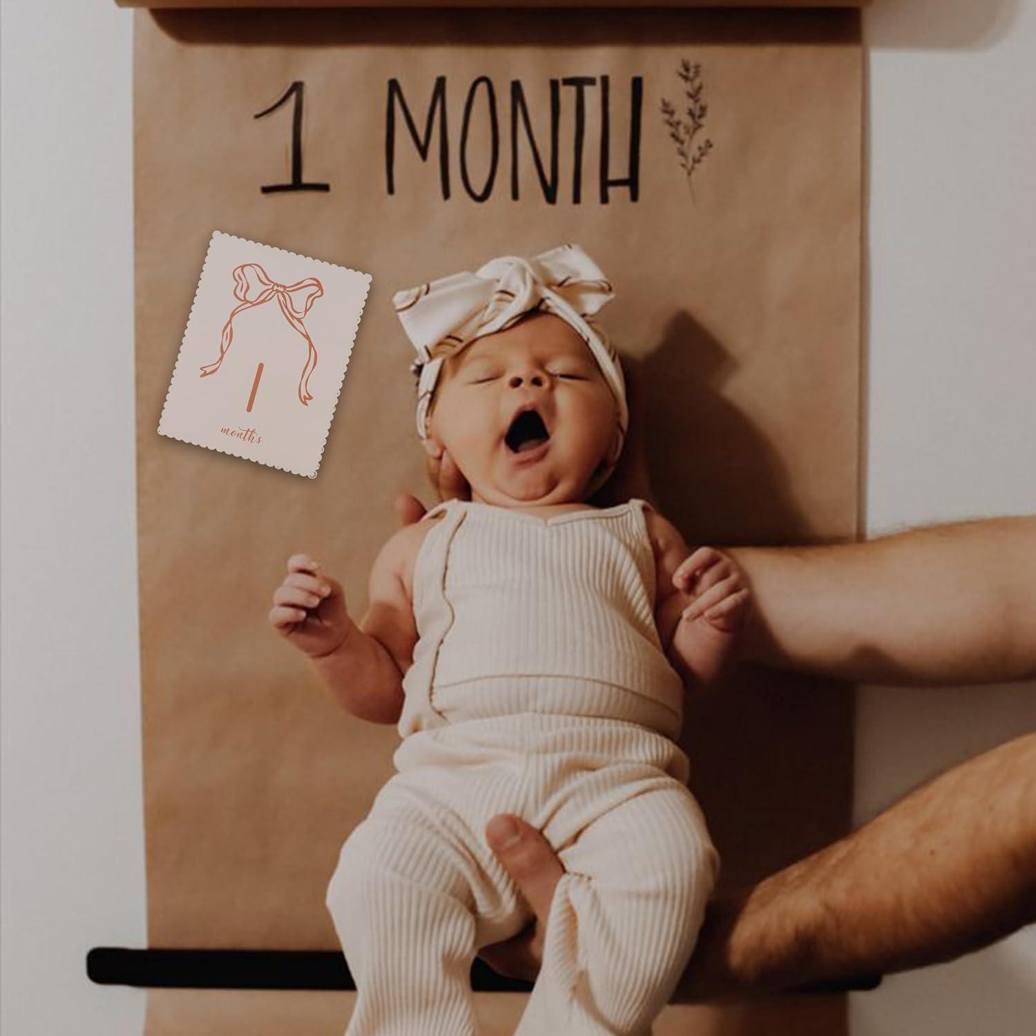 Tarjetas de Hitos Mensuales para Bebés ZAIBIANHAO - 12 Tarjetas