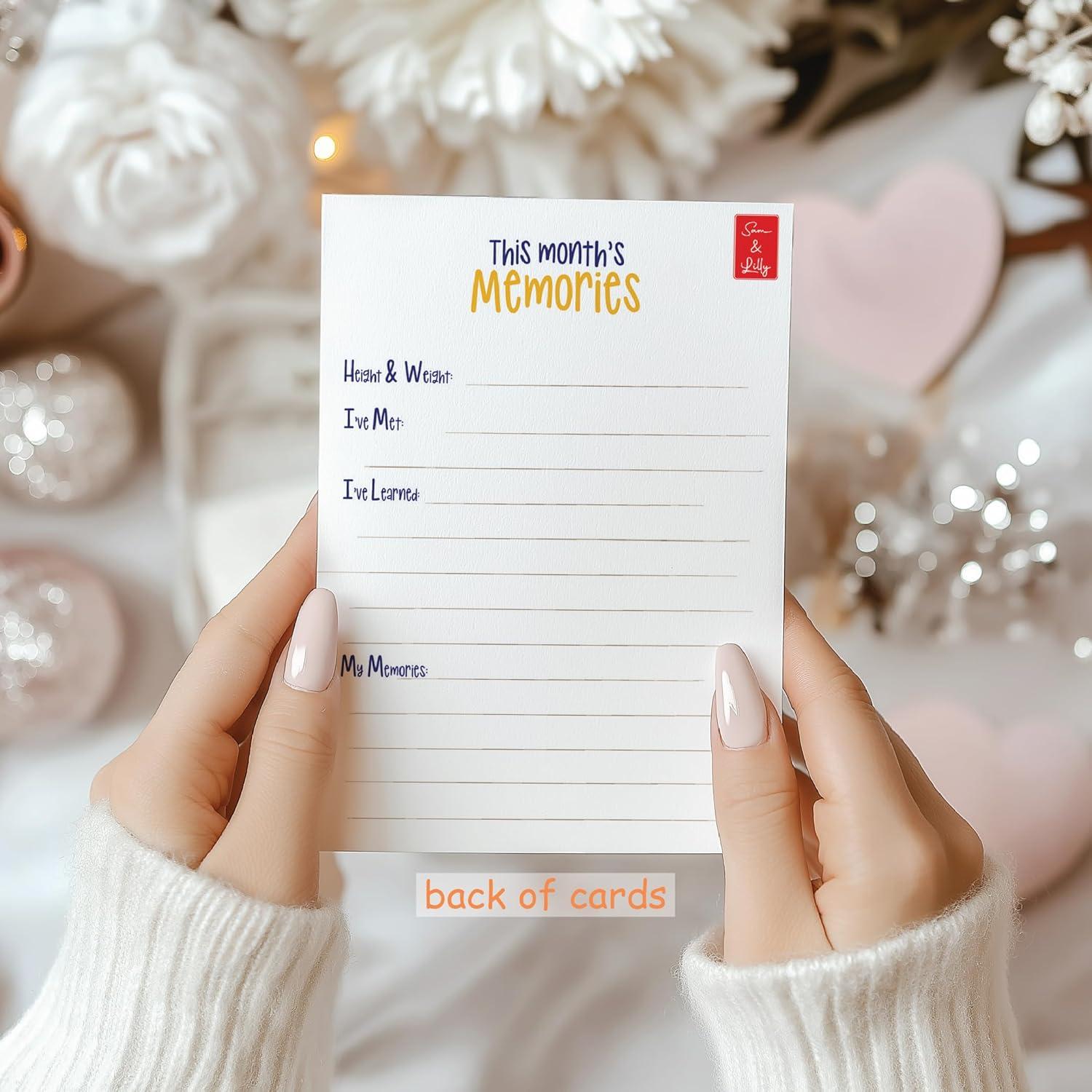 15 Tarjetas de Hitos para Bebés Sam & Lilly - A5 Reversibles