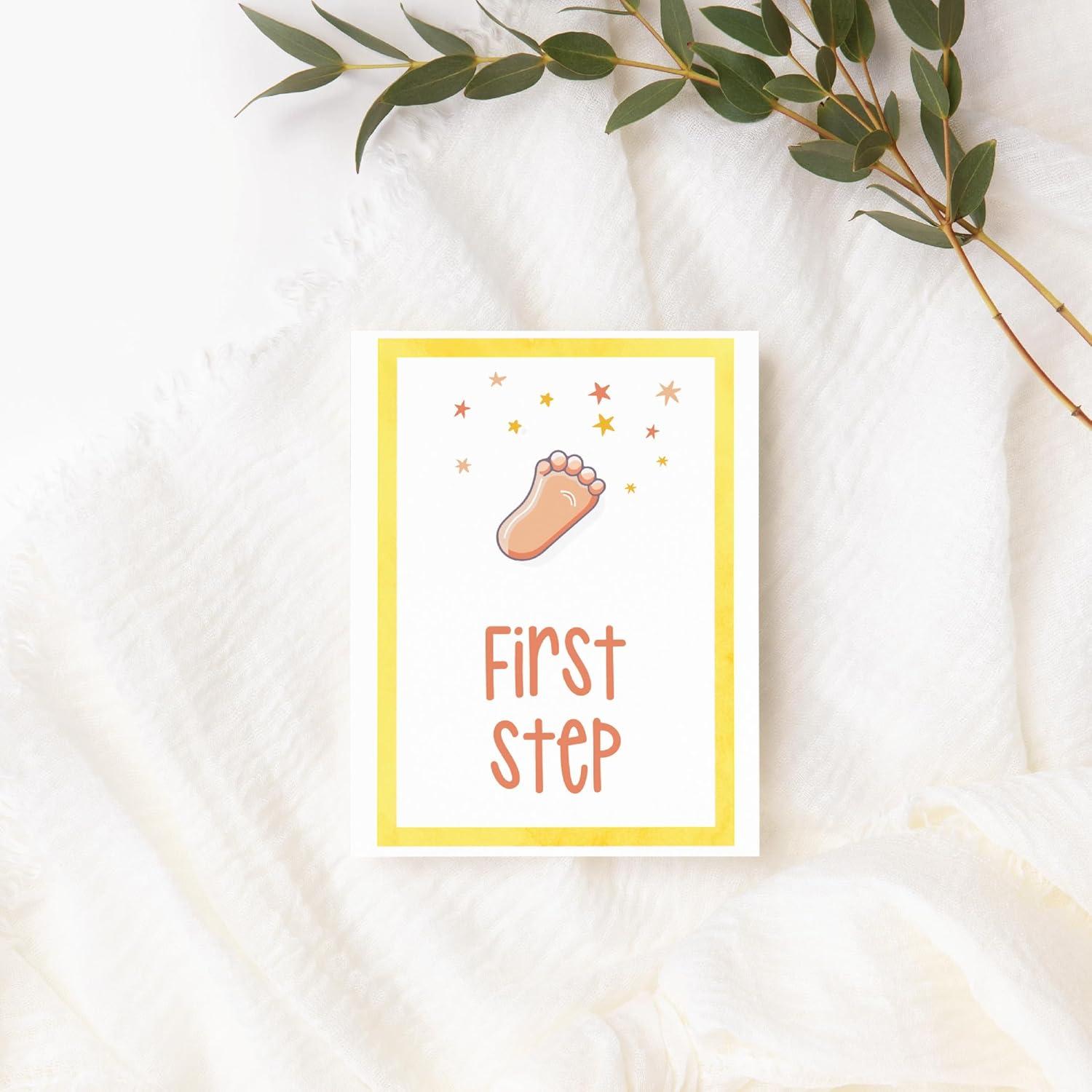 15 Tarjetas de Hitos para Bebés Sam & Lilly - A5 Reversibles