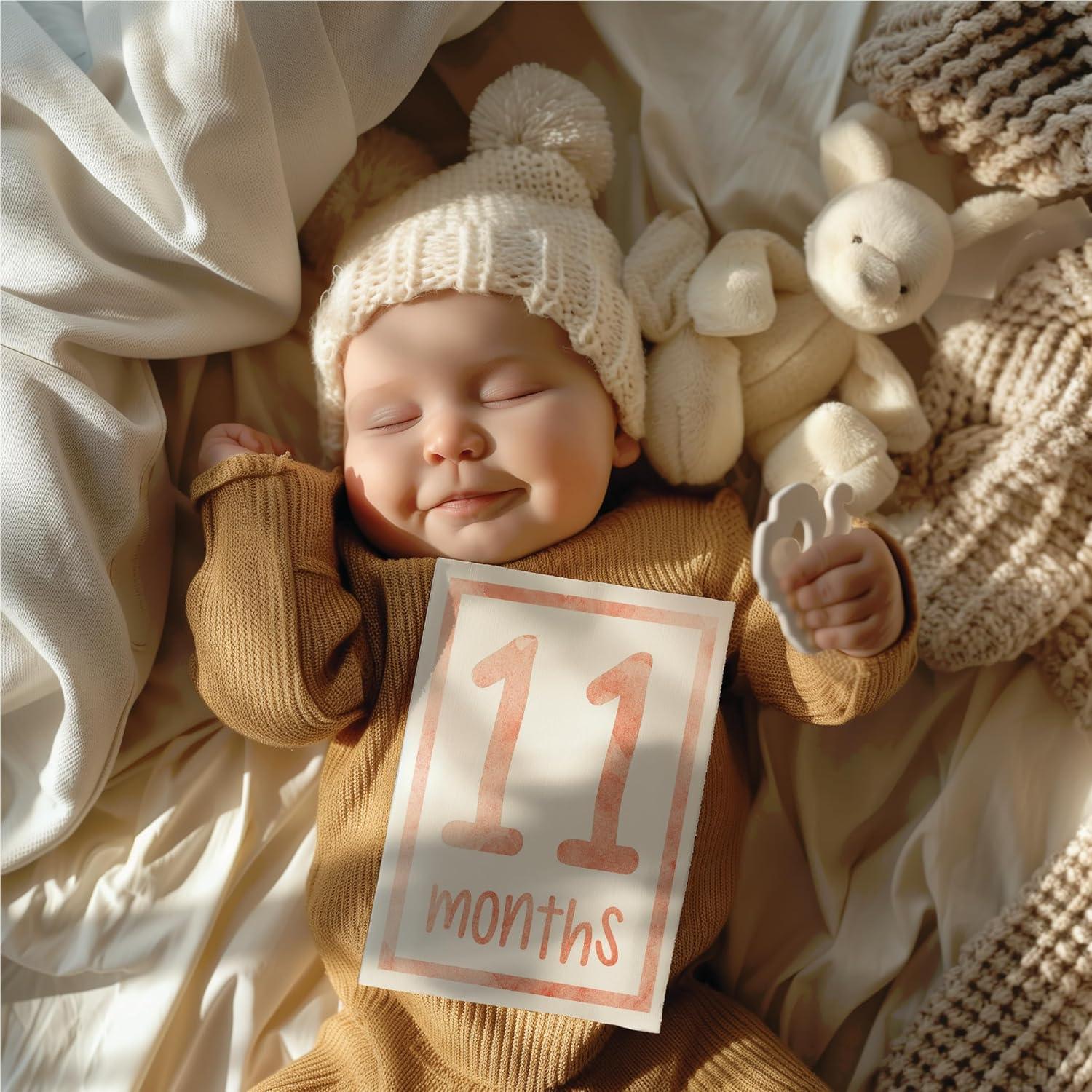 15 Tarjetas de Hitos para Bebés Sam & Lilly - A5 Reversibles