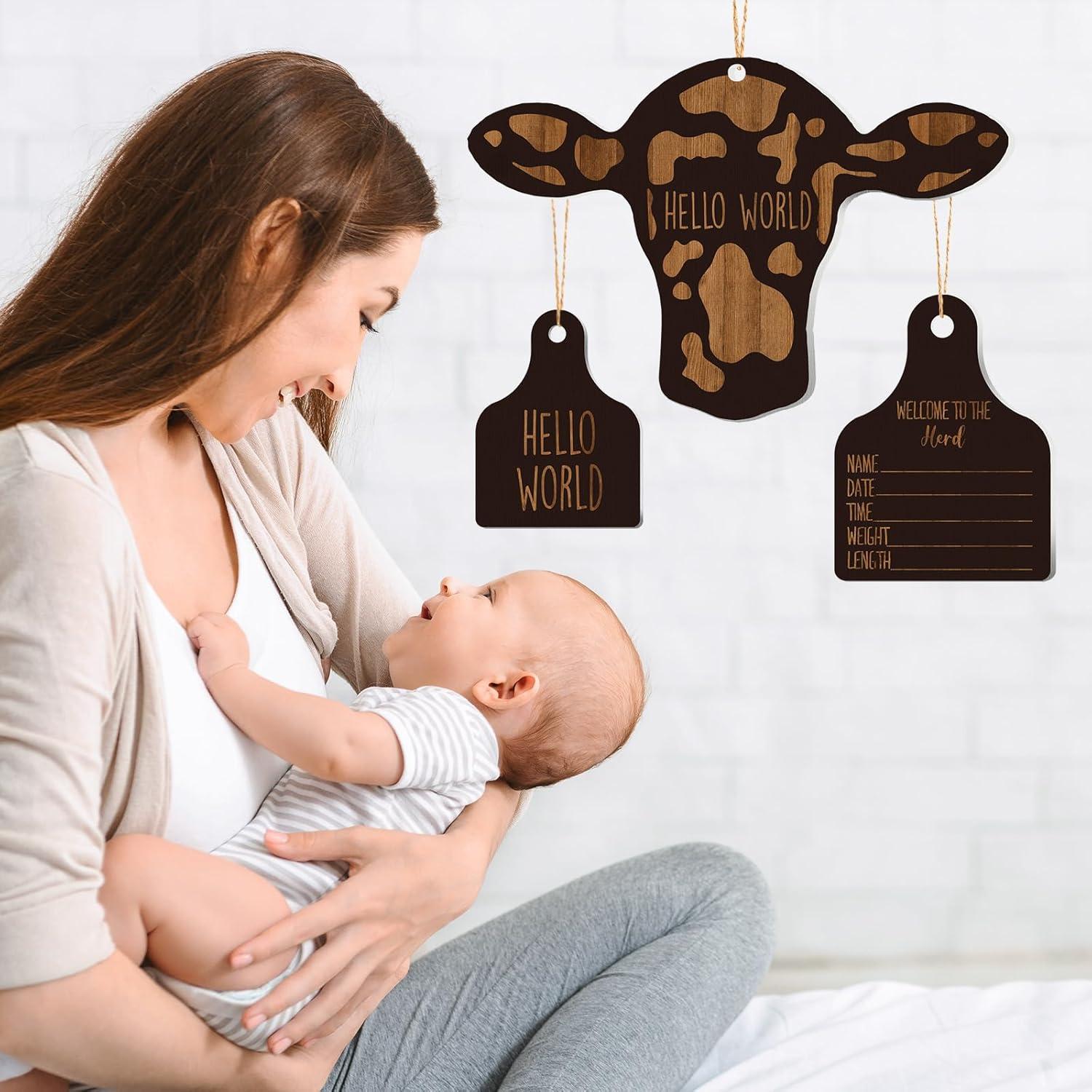 Tarjetas de Hitos Mensuales Bebé Maitys 14 Piezas Madera