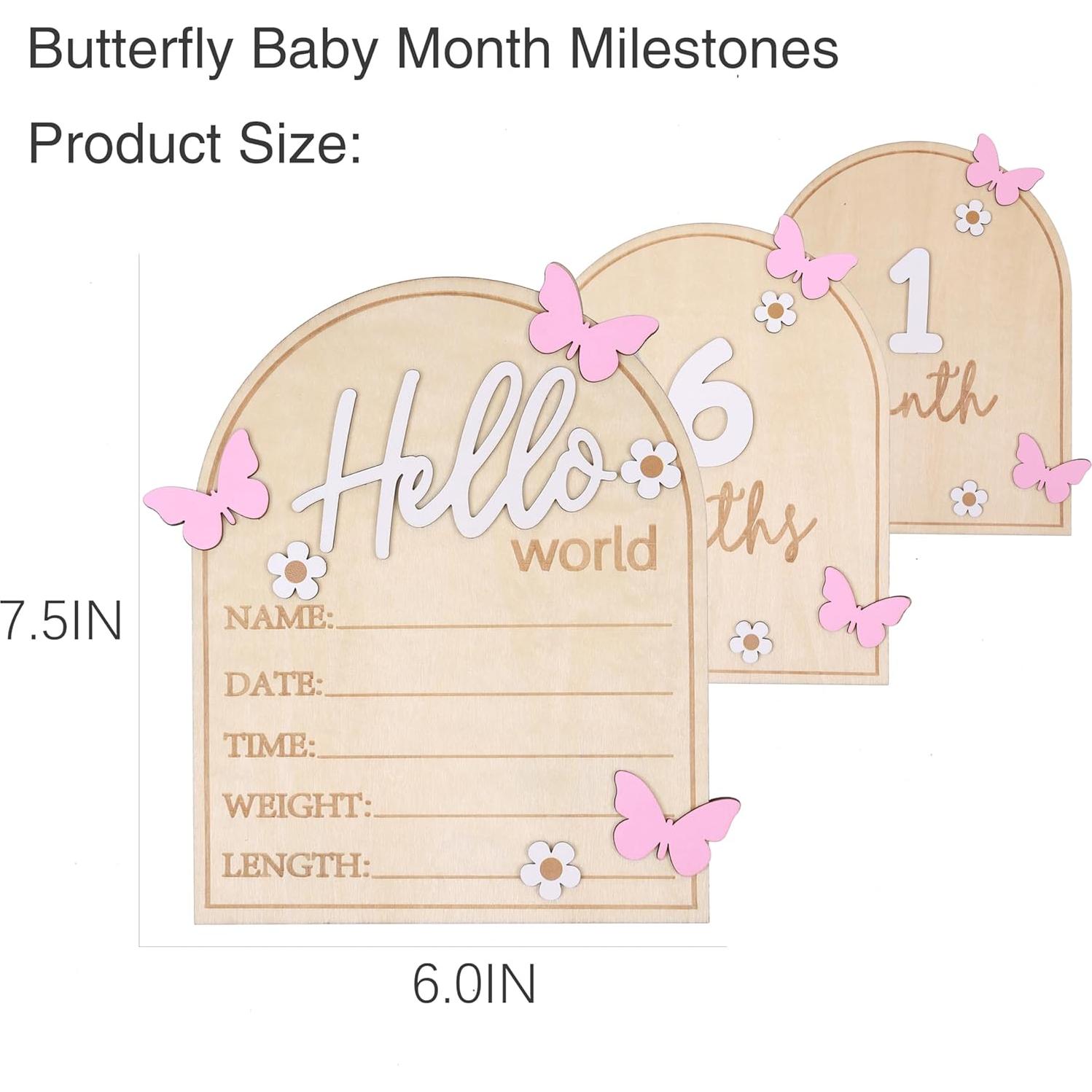 Tablero de Hitos Mensuales HJKlove Mariposa Rosa 3D