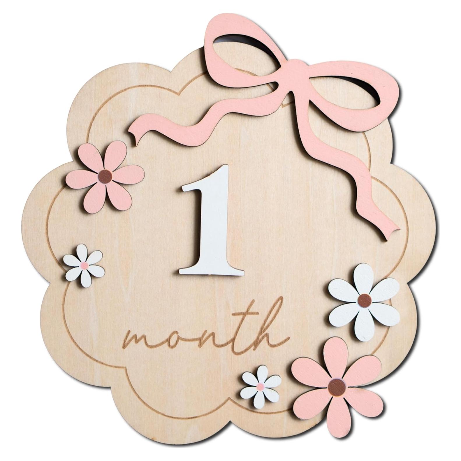 Carteles de Hitos Mensuales para Bebés HONOCOOLS - Doble Cara 1-12