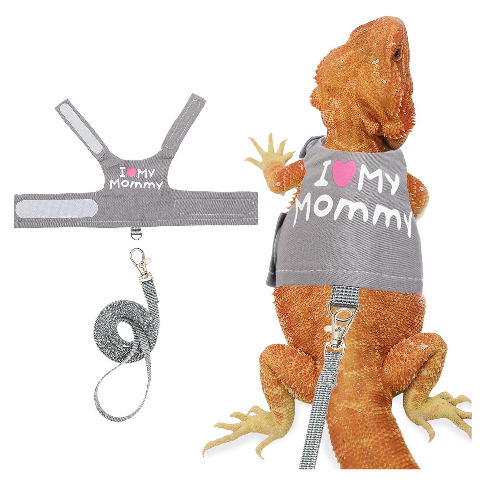 Arnés y Correa Ajustable CUSOZWO para Lagartos Pequeños