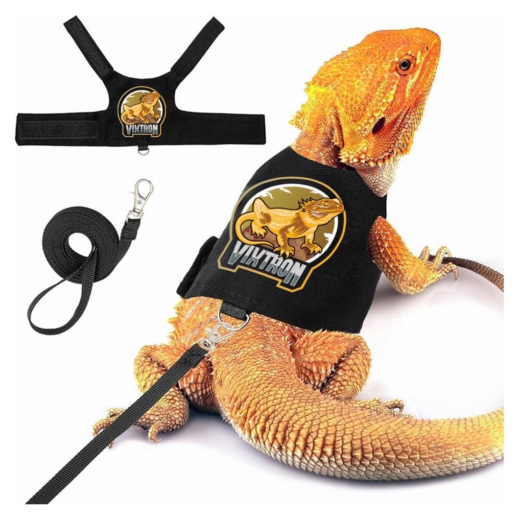 Conjunto Arnés y Correa VIXTRON para Dragón Barbudo 1.5m