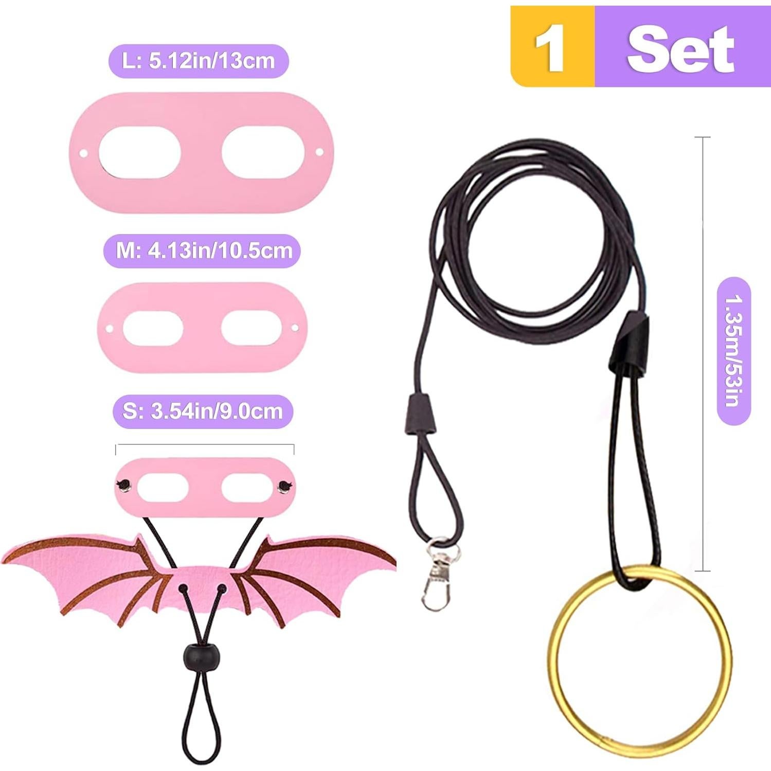 Juego de Arnés y Correa Ajustable ZeriLion para Reptiles - Rosa