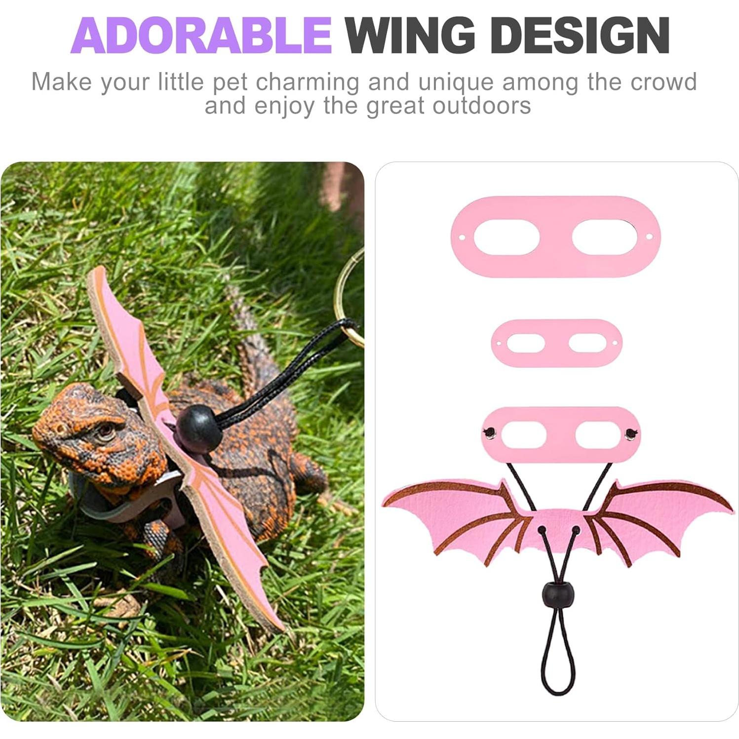 Juego de Arnés y Correa Ajustable ZeriLion para Reptiles - Rosa