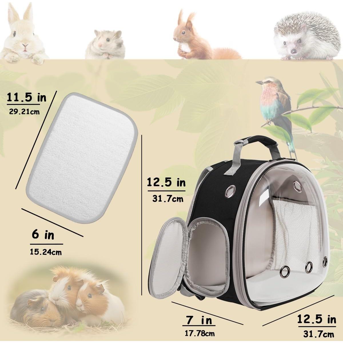 Mochila Transportadora para Dragón Barbudo Halinfer Negra