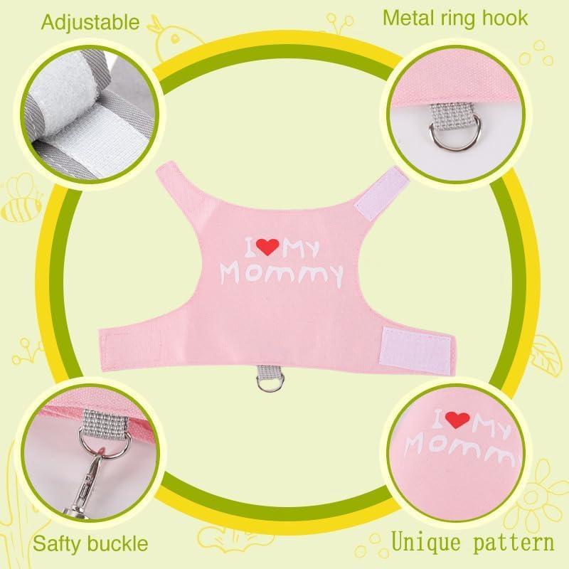 Arnés Ajustable para Dragón Barbudo WEVONIGU con Correa Rosa